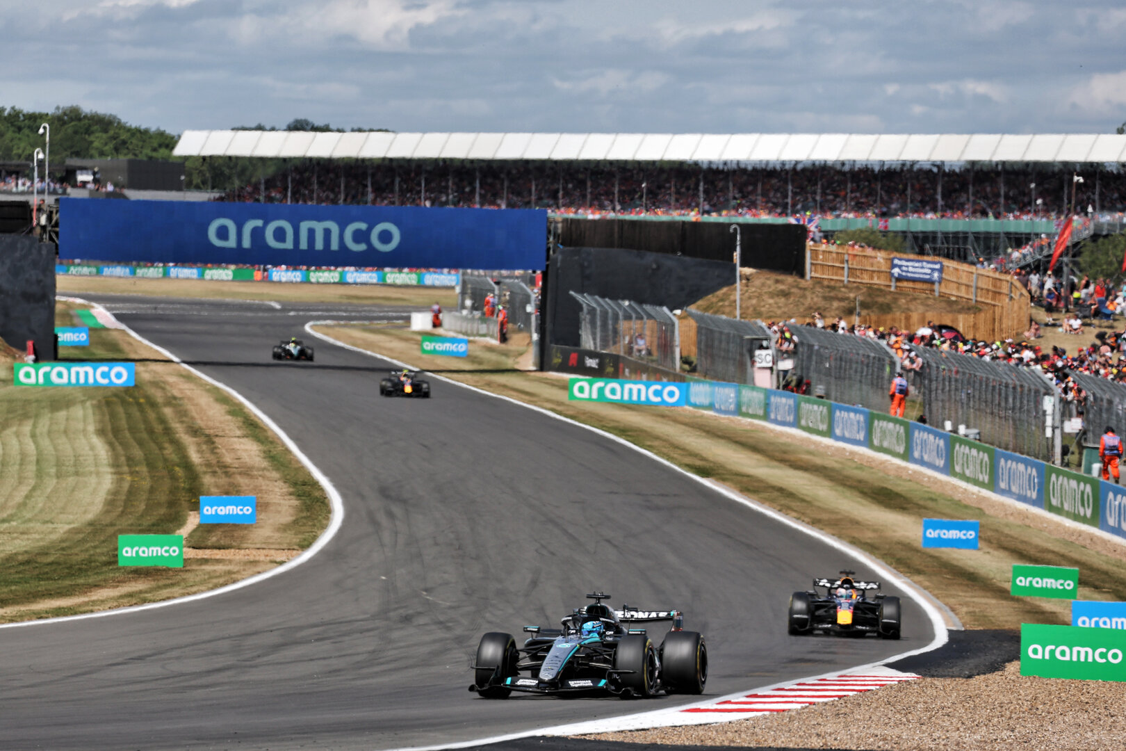 GP GRAN BRETAGNA, George Russell (GBR) Mercedes AMG Formula One Team W17.
05.07.2026. Formula 1 World Championship, Rd 9, British Grand Prix, Silverstone, England, Gara Day.
- www.xpbimages.com, EMail: requests@xpbimages.com © Copyright: Bearne / XPB Images