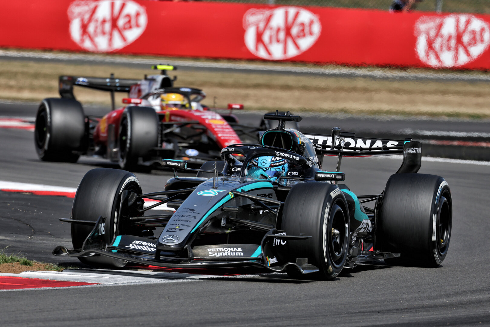 GP GRAN BRETAGNA, George Russell (GBR) Mercedes AMG Formula One Team W17.
05.07.2026. Formula 1 World Championship, Rd 9, British Grand Prix, Silverstone, England, Gara Day.
- www.xpbimages.com, EMail: requests@xpbimages.com © Copyright: Bearne / XPB Images