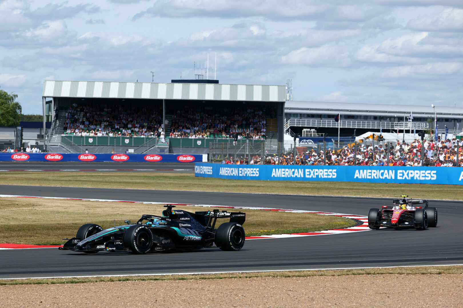 GP GRAN BRETAGNA, George Russell (GBR) Mercedes AMG Formula One Team W17.
05.07.2026. Formula 1 World Championship, Rd 9, British Grand Prix, Silverstone, England, Gara Day.
- www.xpbimages.com, EMail: requests@xpbimages.com © Copyright: Bearne / XPB Images