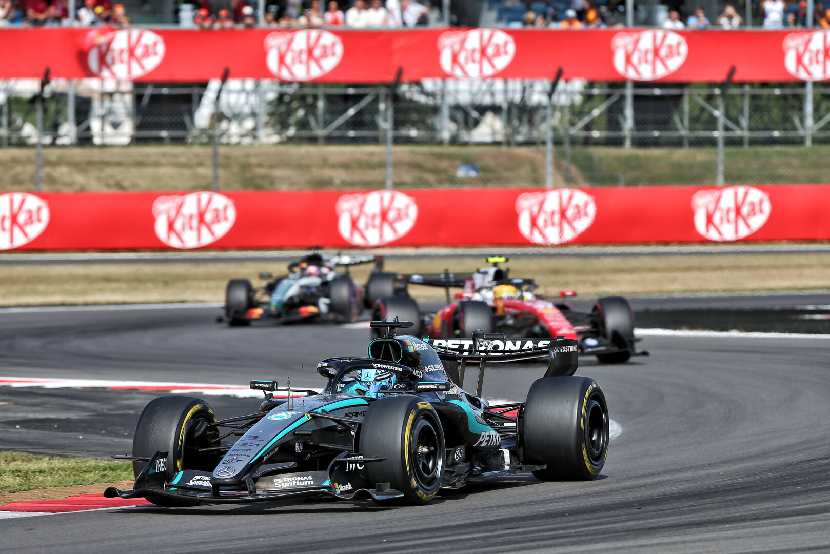 GP GRAN BRETAGNA, George Russell (GBR) Mercedes AMG Formula One Team W17.
05.07.2026. Formula 1 World Championship, Rd 9, British Grand Prix, Silverstone, England, Gara Day.
- www.xpbimages.com, EMail: requests@xpbimages.com © Copyright: Dunbar / XPB Images