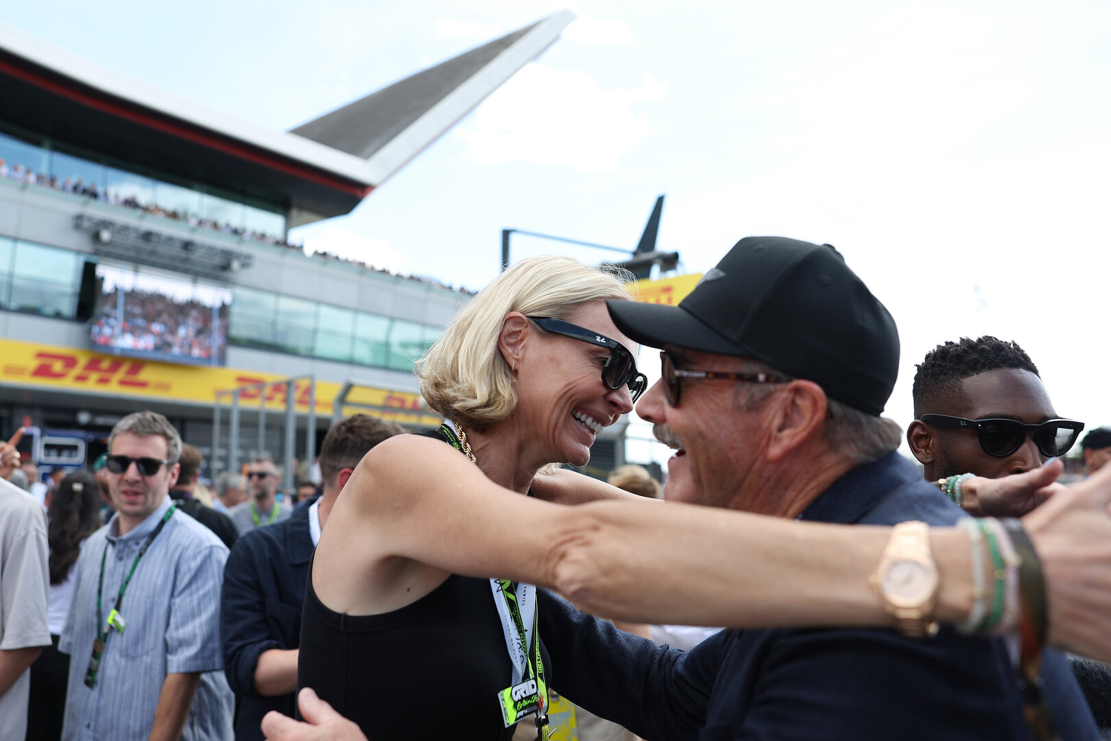 GP GRAN BRETAGNA, (L to R): Jodie Kidd (GBR) with Nigel Mansell (GBR) on the grid.
05.07.2026. Formula 1 World Championship, Rd 9, British Grand Prix, Silverstone, England, Gara Day.
- www.xpbimages.com, EMail: requests@xpbimages.com © Copyright: Bearne / XPB Images