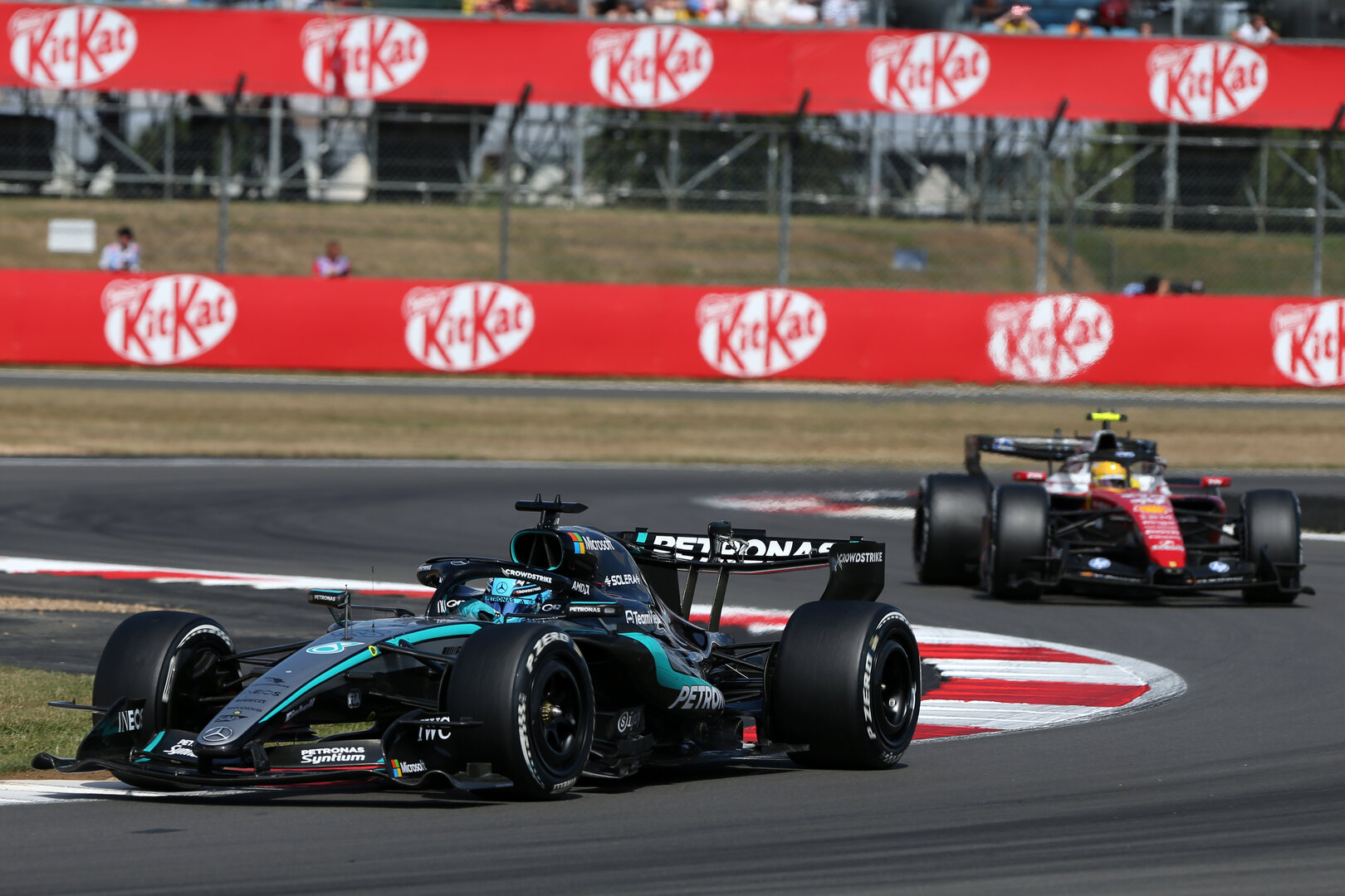 GP GRAN BRETAGNA, George Russell (GBR) Mercedes AMG Formula One Team W17.
05.07.2026. Formula 1 World Championship, Rd 9, British Grand Prix, Silverstone, England, Gara Day.
- www.xpbimages.com, EMail: requests@xpbimages.com © Copyright: Dunbar / XPB Images