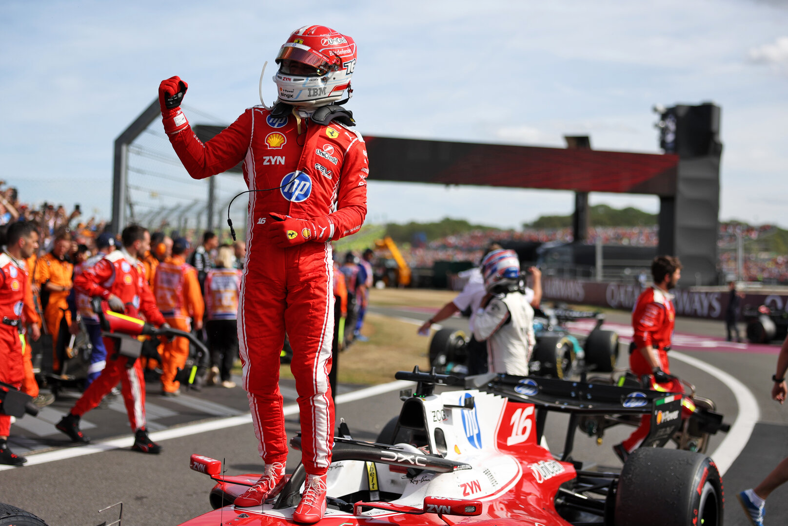 GP GRAN BRETAGNA, Gara winner Charles Leclerc (MON) Ferrari SF-26 celebrates in parc ferme.
05.07.2026. Formula 1 World Championship, Rd 9, British Grand Prix, Silverstone, England, Gara Day.
- www.xpbimages.com, EMail: requests@xpbimages.com © Copyright: Dunbar / XPB Images
