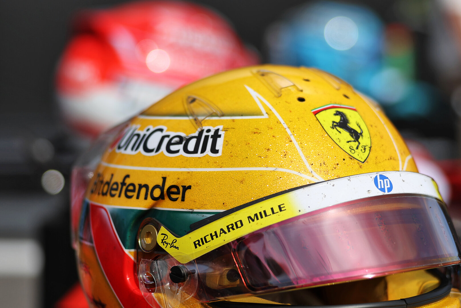 GP GRAN BRETAGNA, The helmet of Lewis Hamilton (GBR) Ferrari in parc ferme.
05.07.2026. Formula 1 World Championship, Rd 9, British Grand Prix, Silverstone, England, Gara Day.
- www.xpbimages.com, EMail: requests@xpbimages.com © Copyright: Dunbar / XPB Images