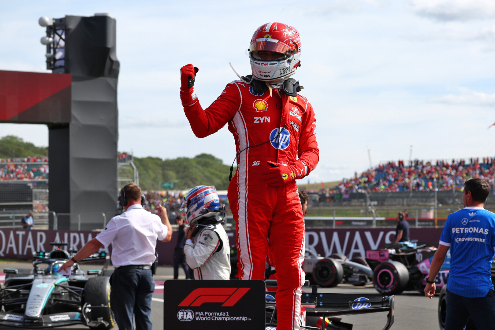 GP GRAN BRETAGNA, Gara winner Charles Leclerc (MON) Ferrari celebrates in parc ferme.
05.07.2026. Formula 1 World Championship, Rd 9, British Grand Prix, Silverstone, England, Gara Day.
- www.xpbimages.com, EMail: requests@xpbimages.com © Copyright: Patching / XPB Images
