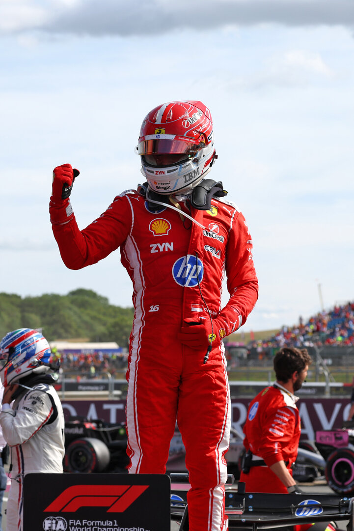 GP GRAN BRETAGNA, Gara winner Charles Leclerc (MON) Ferrari celebrates in parc ferme.
05.07.2026. Formula 1 World Championship, Rd 9, British Grand Prix, Silverstone, England, Gara Day.
 - www.xpbimages.com, EMail: requests@xpbimages.com © Copyright: Patching / XPB Images