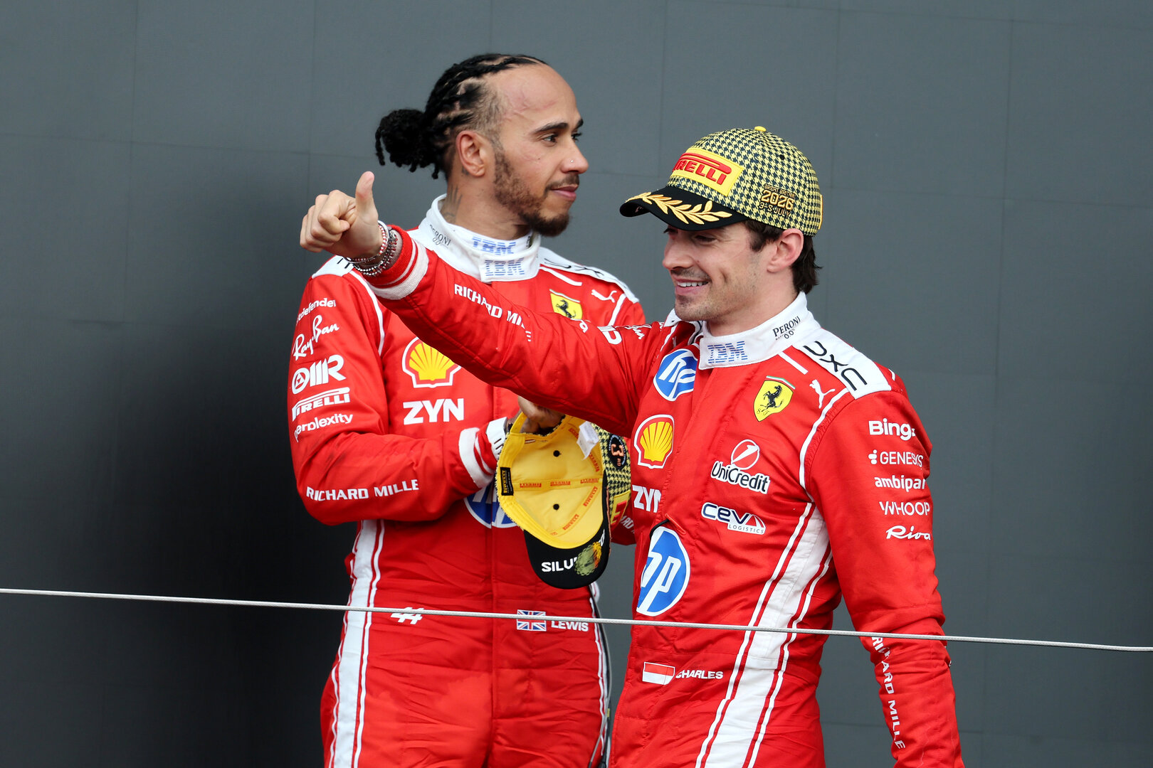 GP GRAN BRETAGNA, Gara winner Charles Leclerc (MON) Ferrari celebrates on the podium.
05.07.2026. Formula 1 World Championship, Rd 9, British Grand Prix, Silverstone, England, Gara Day.
- www.xpbimages.com, EMail: requests@xpbimages.com © Copyright: Moy / XPB Images