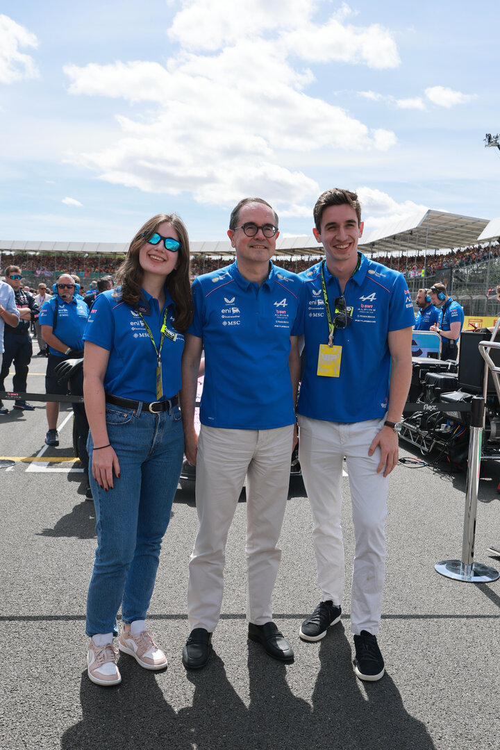 GP GRAN BRETAGNA, Francois Provost (FRA) Renault Chief Executive Officer (Centre) on the grid. 
05.07.2026. Formula 1 World Championship, Rd 9, British Grand Prix, Silverstone, England, Gara Day.
- www.xpbimages.com, EMail: requests@xpbimages.com © Copyright: Moy / XPB Images