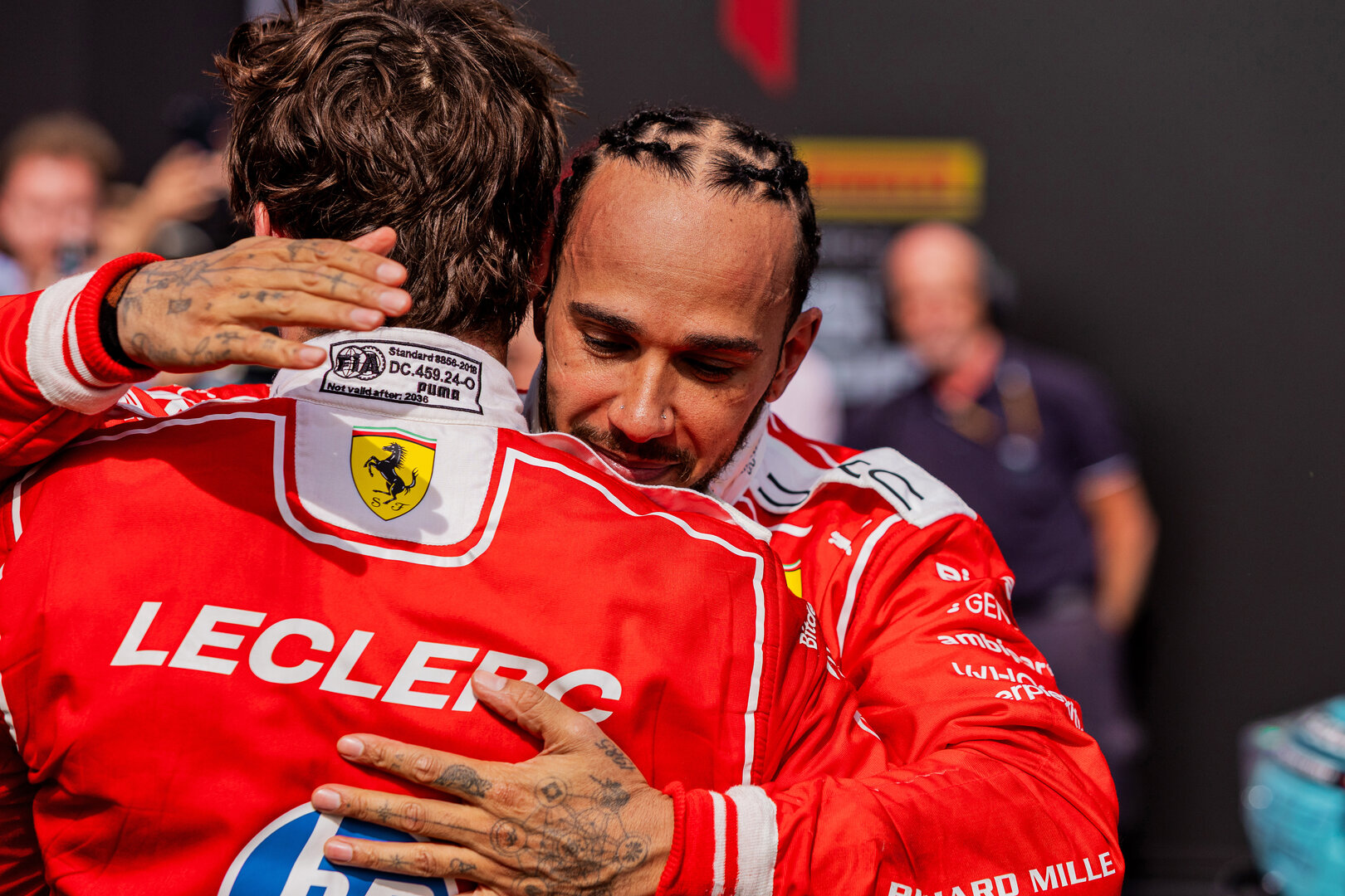 GP GRAN BRETAGNA, Lewis Hamilton (GBR) Ferrari celebrates his third position in parc ferme.
05.07.2026. Formula 1 World Championship, Rd 9, British Grand Prix, Silverstone, England, Gara Day.
- www.xpbimages.com, EMail: requests@xpbimages.com © Copyright: Denny / XPB Images