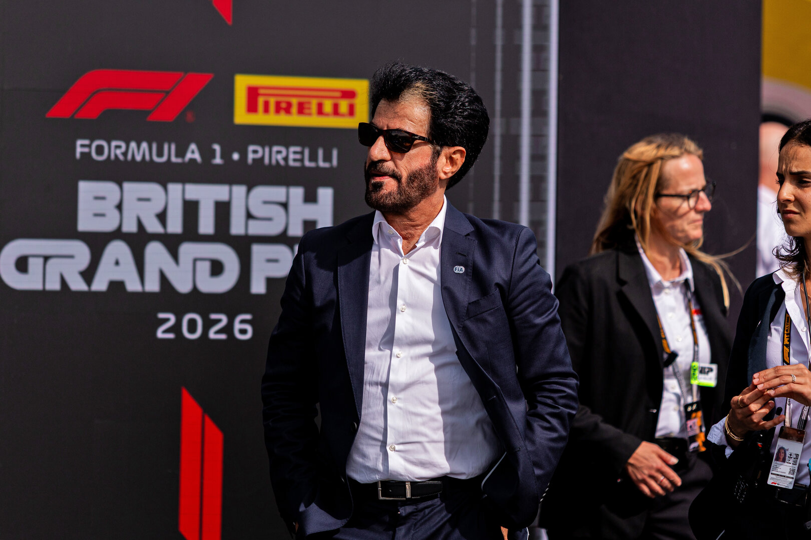 GP GRAN BRETAGNA, Mohammed Bin Sulayem (UAE) FIA President in parc ferme.
05.07.2026. Formula 1 World Championship, Rd 9, British Grand Prix, Silverstone, England, Gara Day.
 - www.xpbimages.com, EMail: requests@xpbimages.com © Copyright: Denny / XPB Images
