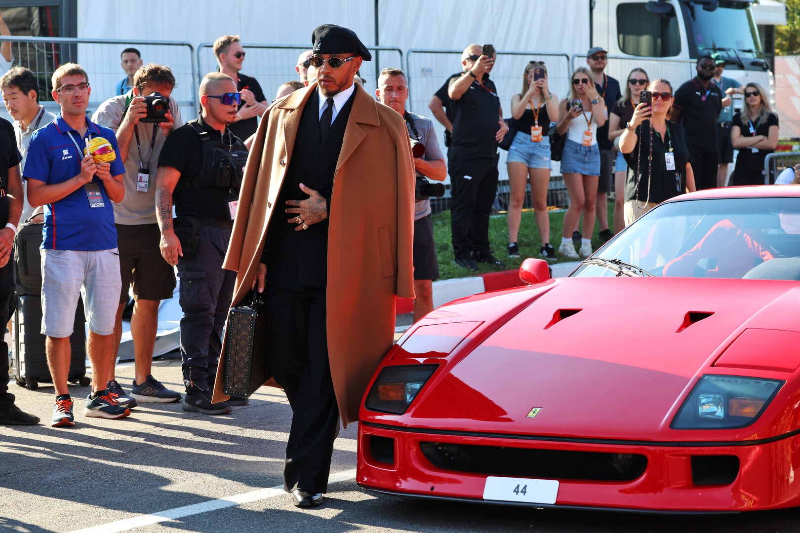 GP ITALIA, Lewis Hamilton (GBR) Ferrari with his Ferrari F40.
03.09.2026. Formula 1 World Championship, Rd 13, Italian Grand Prix, Monza, Italy, Preparation Day.
- www.xpbimages.com, EMail: requests@xpbimages.com © Copyright: Rew / XPB Images