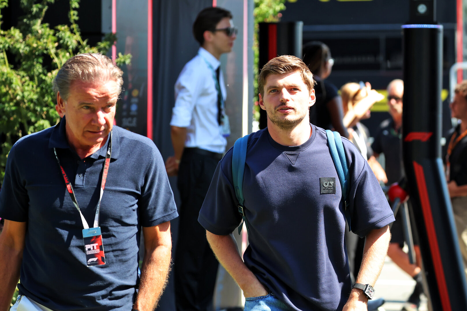GP ITALIA, (L to R): Raymond Vermeulen (NLD) Driver Manager with Max Verstappen (NLD) Red Bull Racing.
03.09.2026. Formula 1 World Championship, Rd 13, Italian Grand Prix, Monza, Italy, Preparation Day.
 - www.xpbimages.com, EMail: requests@xpbimages.com © Copyright:  Rew / XPB Images