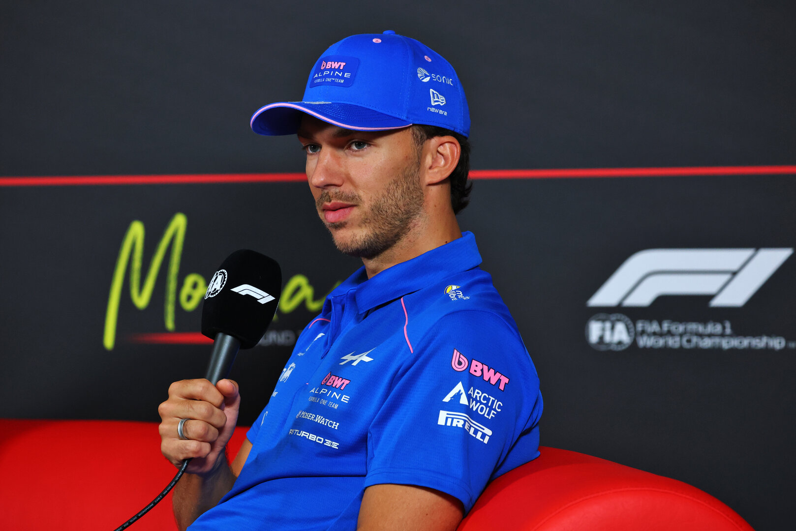 GP ITALIA, Pierre Gasly (FRA) Alpine F1 Team in the FIA Press Conference.
03.09.2026. Formula 1 World Championship, Rd 13, Italian Grand Prix, Monza, Italy, Preparation Day.
- www.xpbimages.com, EMail: requests@xpbimages.com © Copyright: Bearne / XPB Images