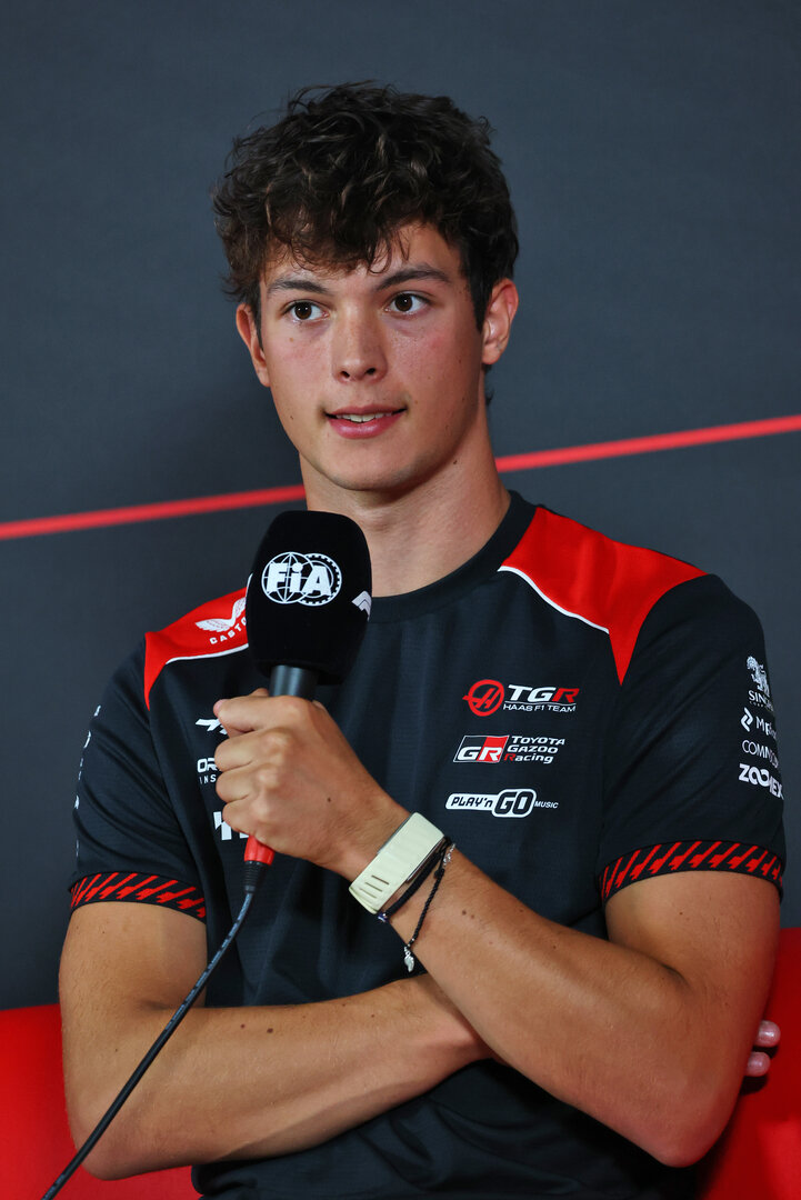 GP ITALIA, Oliver Bearman (GBR) Haas F1 Team in the FIA Press Conference.
03.09.2026. Formula 1 World Championship, Rd 13, Italian Grand Prix, Monza, Italy, Preparation Day.
- www.xpbimages.com, EMail: requests@xpbimages.com © Copyright: Bearne / XPB Images