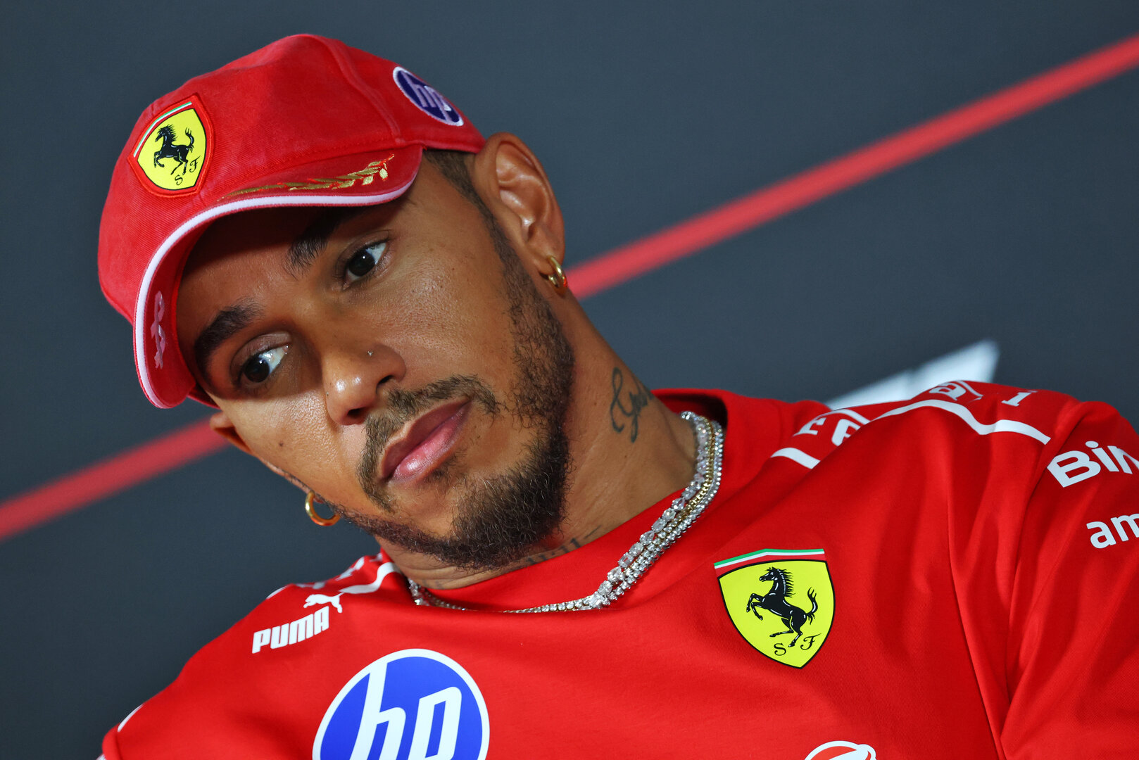 GP ITALIA, Lewis Hamilton (GBR) Ferrari in the FIA Press Conference.
03.09.2026. Formula 1 World Championship, Rd 13, Italian Grand Prix, Monza, Italy, Preparation Day.
- www.xpbimages.com, EMail: requests@xpbimages.com © Copyright: Bearne / XPB Images
