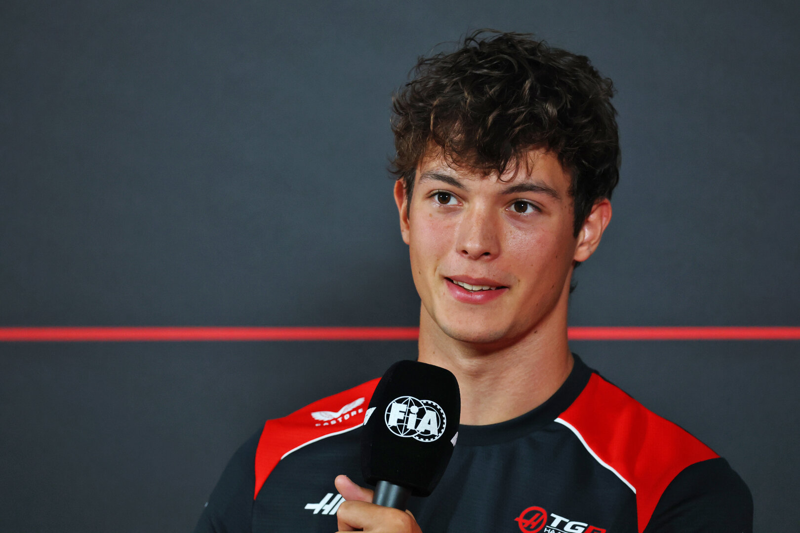 GP ITALIA, Oliver Bearman (GBR) Haas F1 Team in the FIA Press Conference.
03.09.2026. Formula 1 World Championship, Rd 13, Italian Grand Prix, Monza, Italy, Preparation Day.
- www.xpbimages.com, EMail: requests@xpbimages.com © Copyright: Bearne / XPB Images