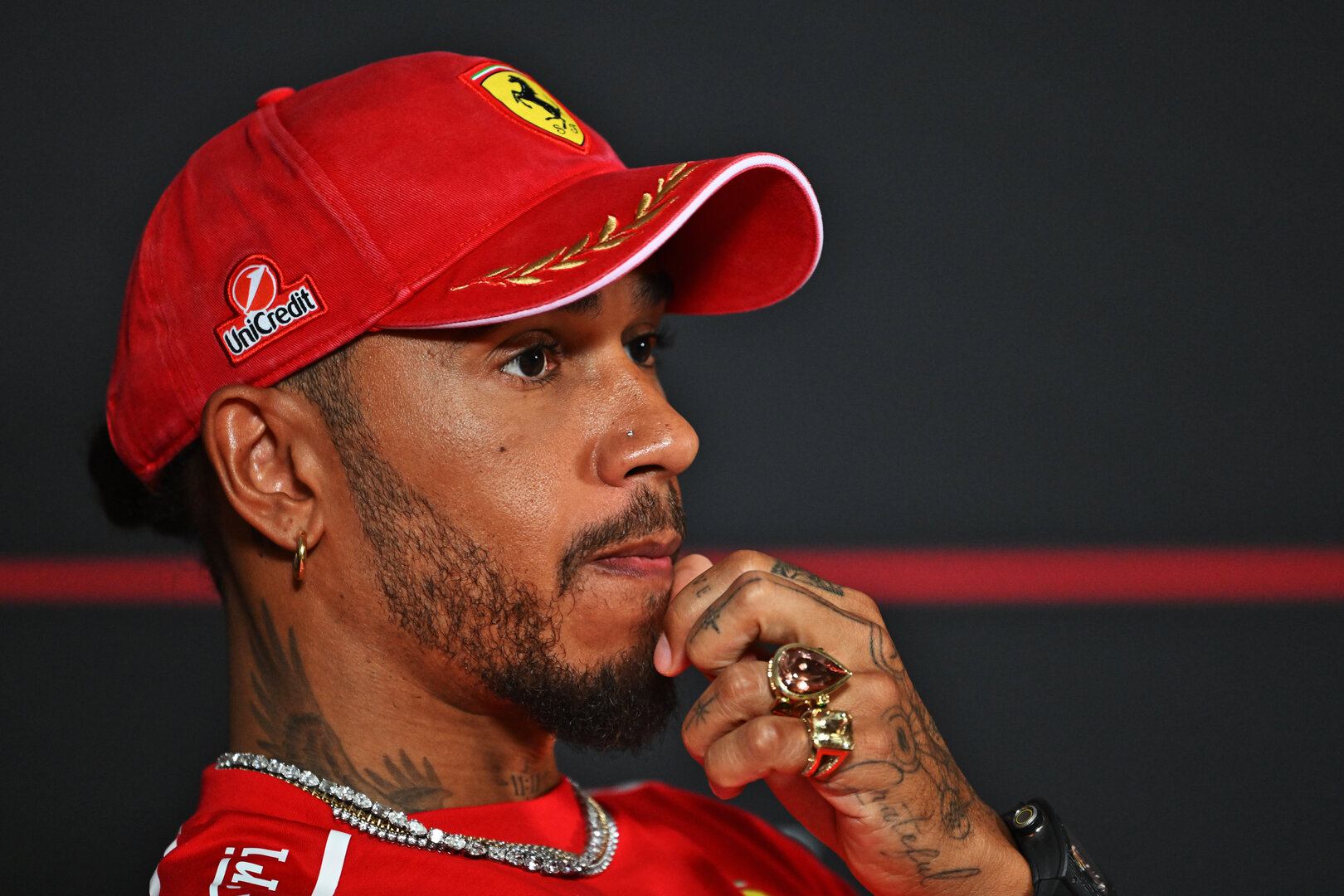 GP ITALIA, Lewis Hamilton (GBR) Ferrari in the FIA Press Conference.
03.09.2026. Formula 1 World Championship, Rd 13, Italian Grand Prix, Monza, Italy, Preparation Day.
- www.xpbimages.com, EMail: requests@xpbimages.com © Copyright: Price / XPB Images