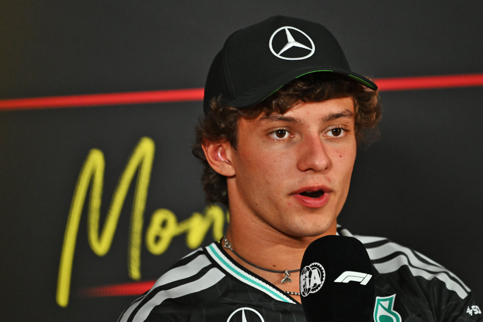 GP ITALIA, Andrea Kimi Antonelli (ITA) Mercedes AMG Formula One Team in the FIA Press Conference.
03.09.2026. Formula 1 World Championship, Rd 13, Italian Grand Prix, Monza, Italy, Preparation Day.
- www.xpbimages.com, EMail: requests@xpbimages.com © Copyright: Price / XPB Images