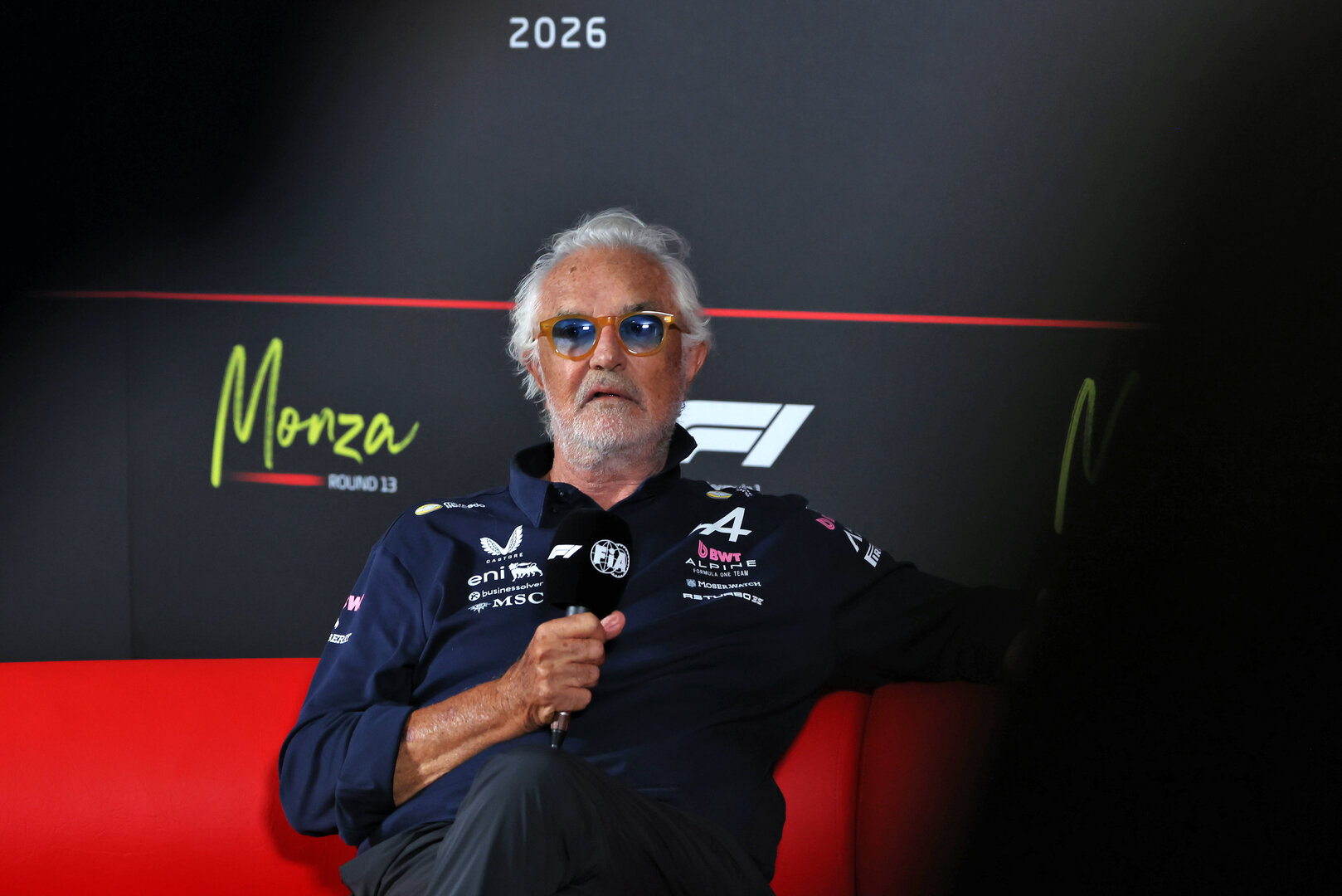 GP ITALIA, Flavio Briatore (ITA) Alpine F1 Team Executive Advisor in the FIA Press Conference.
04.09.2026. Formula 1 World Championship, Rd 13, Italian Grand Prix, Monza, Italy, Practice Day.
 - www.xpbimages.com, EMail: requests@xpbimages.com © Copyright:  Rew / XPB Images