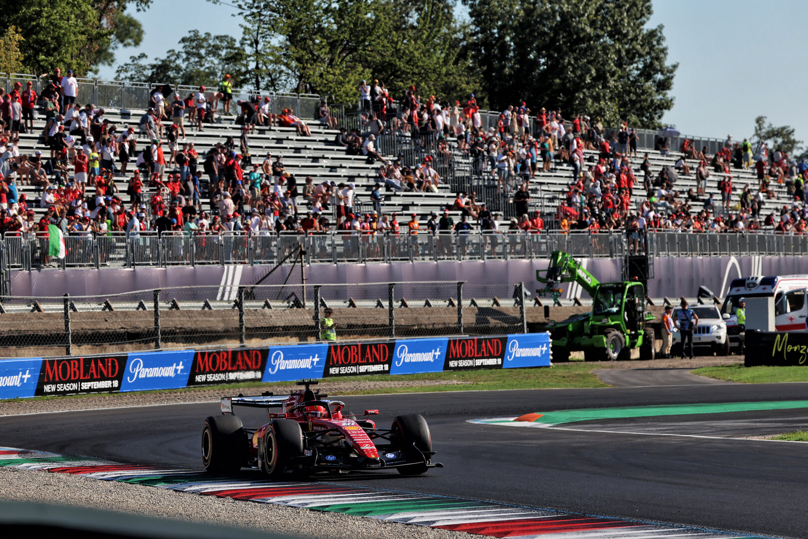 GP ITALIA, Charles Leclerc (MON) Ferrari SF-26.
04.09.2026. Formula 1 World Championship, Rd 13, Italian Grand Prix, Monza, Italy, Practice Day.
 - www.xpbimages.com, EMail: requests@xpbimages.com © Copyright:  Rew / XPB Images