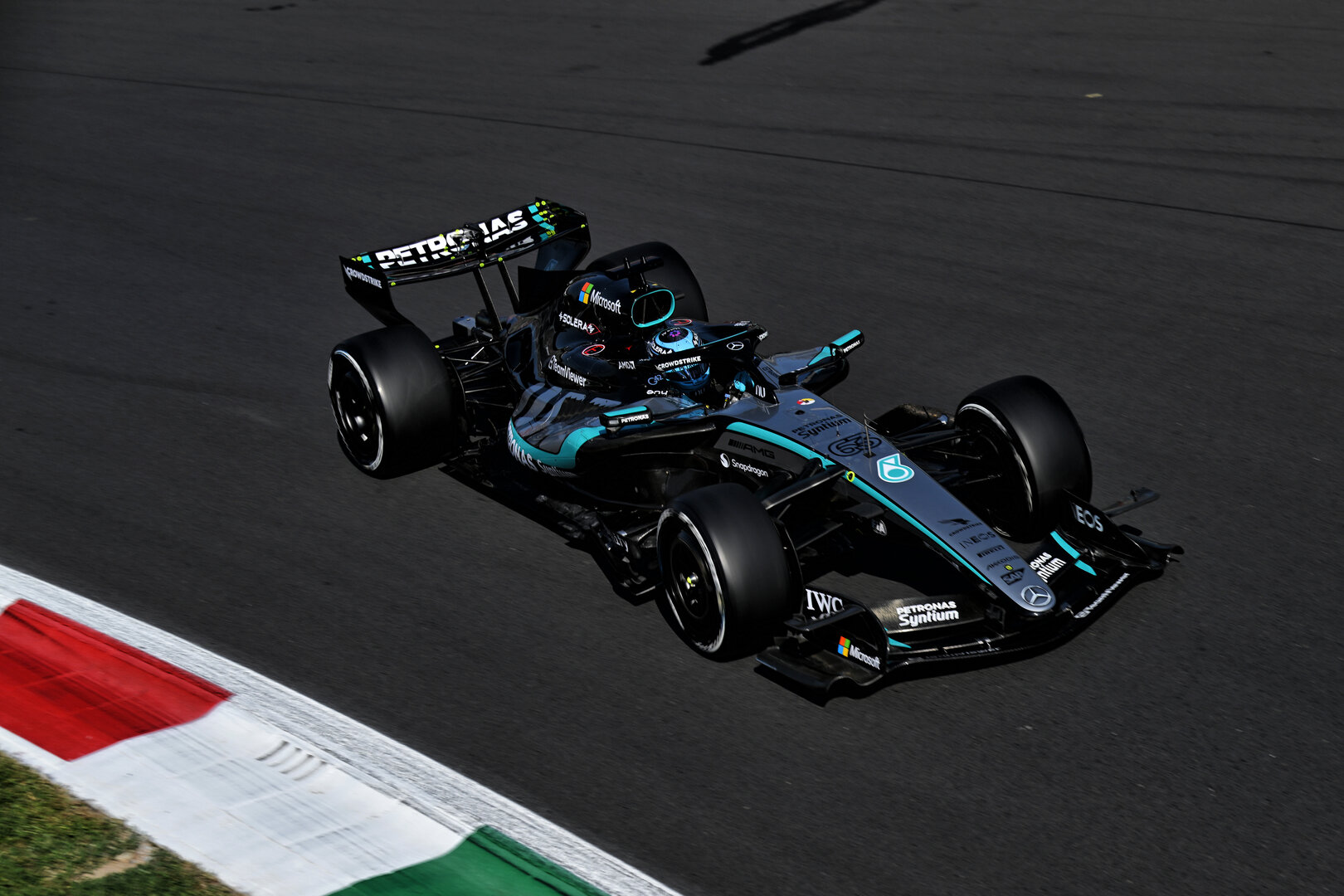 GP ITALIA, George Russell (GBR) Mercedes AMG Formula One Team W17.
04.09.2026. Formula 1 World Championship, Rd 13, Italian Grand Prix, Monza, Italy, Practice Day.
- www.xpbimages.com, EMail: requests@xpbimages.com © Copyright: Price / XPB Images