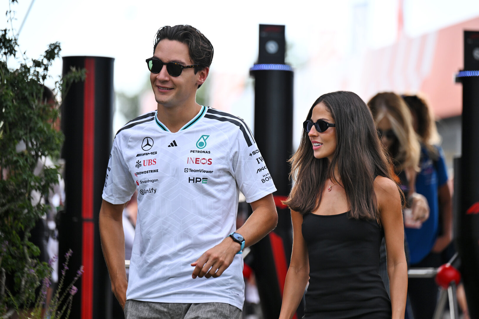 GP ITALIA, (L to R): George Russell (GBR) Mercedes AMG Formula One Team with Domenica Carmen Montero Mundt (ESP).
05.09.2026. Formula 1 World Championship, Rd 13, Italian Grand Prix, Monza, Italy, Qualifiche Day.
- www.xpbimages.com, EMail: requests@xpbimages.com © Copyright: Price / XPB Images