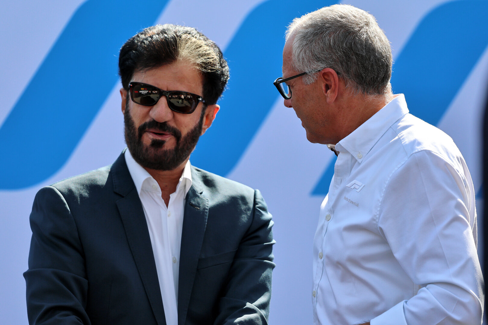 GP ITALIA, (L to R): Mohammed Bin Sulayem (UAE) FIA President with Stefano Domenicali (ITA) Formula One President e CEO.
05.09.2026. Formula 1 World Championship, Rd 13, Italian Grand Prix, Monza, Italy, Qualifiche Day.
- www.xpbimages.com, EMail: requests@xpbimages.com © Copyright: Batchelor / XPB Images