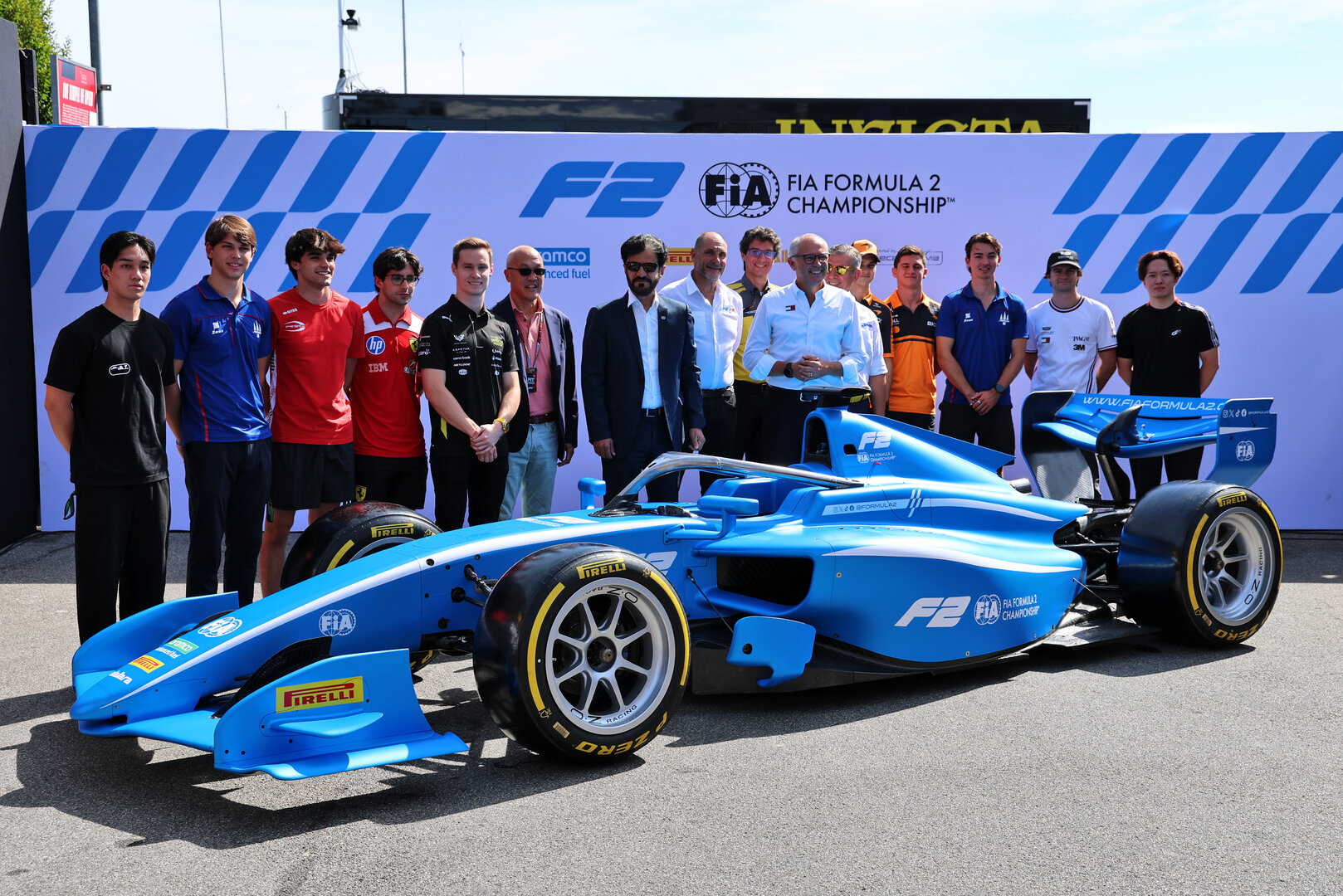 GP ITALIA, The 2027 FIA Formula 2 car is revealed by Mohammed Bin Sulayem (UAE) FIA President; Bruno Michel (FRA) F2 e F3 Chief Executive Officer; Stefano Domenicali (ITA) Formula One President e CEO; e a selection of F2 drivers.
05.09.2026. Formula 1 World Championship, Rd 13, Italian Grand Prix, Monza, Italy, Qualifiche Day.
- www.xpbimages.com, EMail: requests@xpbimages.com © Copyright: Batchelor / XPB Images