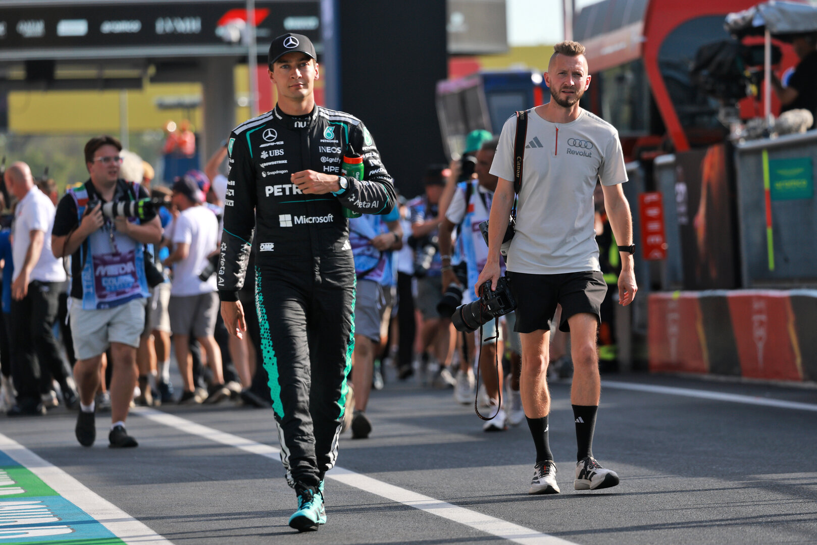 GP ITALIA, George Russell (GBR) Mercedes AMG Formula One Team.
05.09.2026. Formula 1 World Championship, Rd 13, Italian Grand Prix, Monza, Italy, Qualifiche Day.
- www.xpbimages.com, EMail: requests@xpbimages.com © Copyright: Charniaux / XPB Images