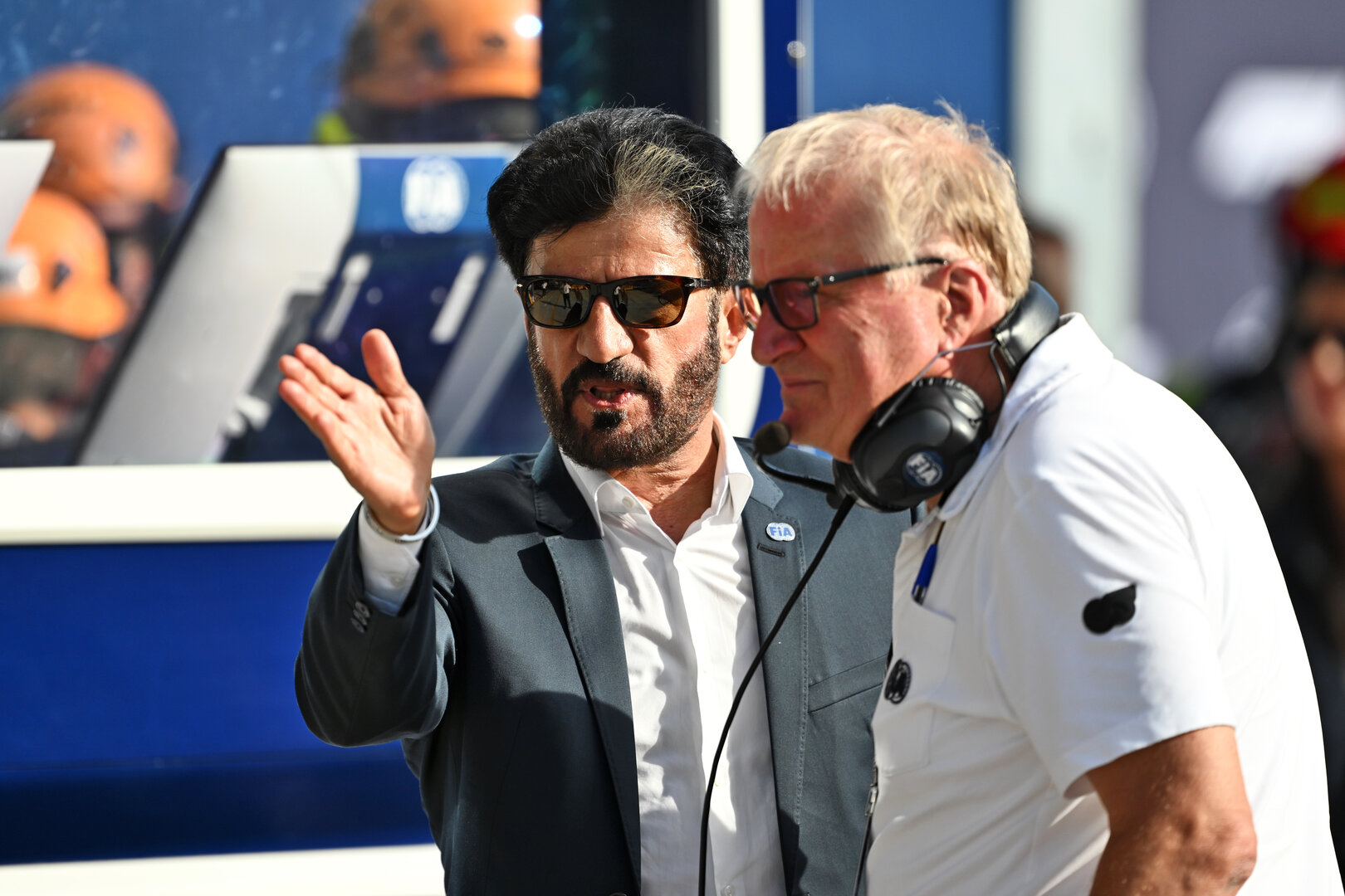 GP ITALIA, (L to R): Mohammed Bin Sulayem (UAE) FIA President with Jo Bauer (GER) FIA Delegate in qualifying parc ferme.
05.09.2026. Formula 1 World Championship, Rd 13, Italian Grand Prix, Monza, Italy, Qualifiche Day.
- www.xpbimages.com, EMail: requests@xpbimages.com © Copyright: Price / XPB Images