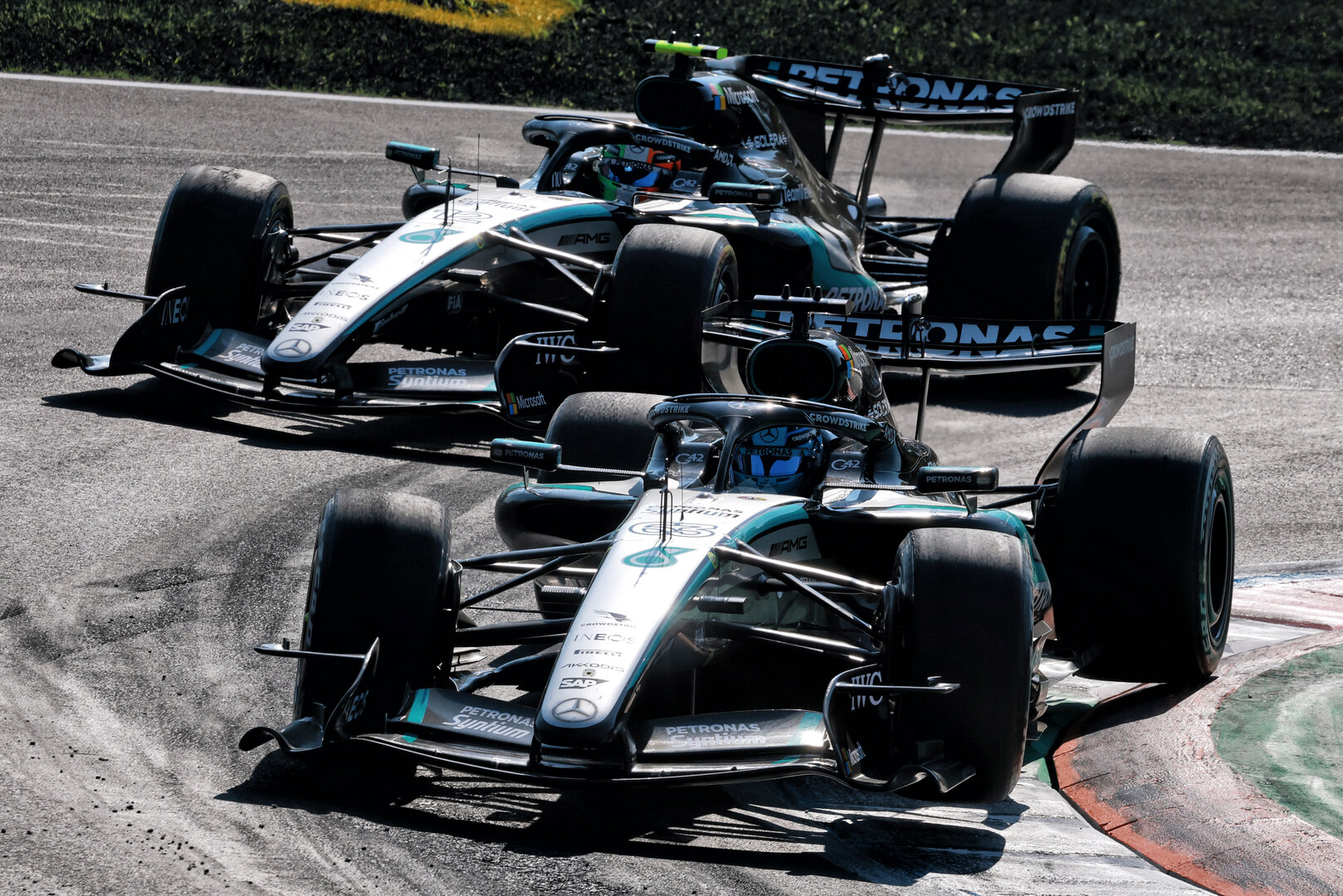 GP ITALIA, George Russell (GBR) Mercedes AMG Formula One Team W17.
06.09.2026. Formula 1 World Championship, Rd 13, Italian Grand Prix, Monza, Italy, Gara Day.
- www.xpbimages.com, EMail: requests@xpbimages.com © Copyright: Charniaux / XPB Images