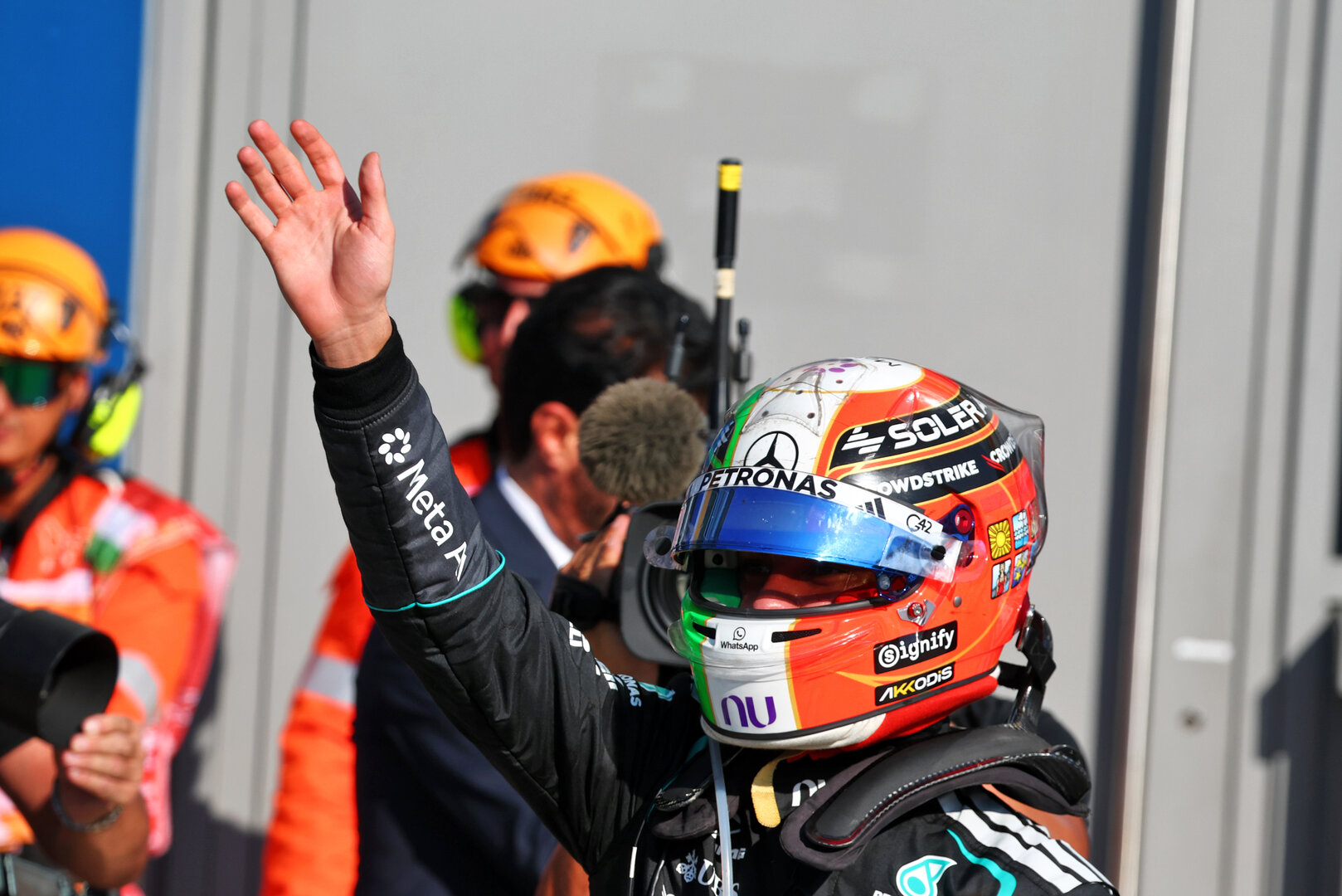 GP ITALIA, Gara winner Andrea Kimi Antonelli (ITA) Mercedes AMG Formula One Team celebrates in parc ferme.
06.09.2026. Formula 1 World Championship, Rd 13, Italian Grand Prix, Monza, Italy, Gara Day.
- www.xpbimages.com, EMail: requests@xpbimages.com © Copyright: Bearne / XPB Images