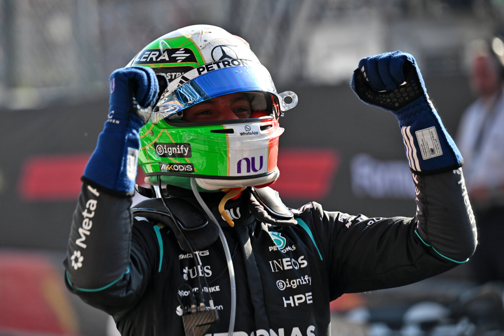 GP ITALIA, Gara winner Andrea Kimi Antonelli (ITA) Mercedes AMG Formula One Team celebrates in parc ferme.
06.09.2026. Formula 1 World Championship, Rd 13, Italian Grand Prix, Monza, Italy, Gara Day.
- www.xpbimages.com, EMail: requests@xpbimages.com © Copyright: Price / XPB Images
