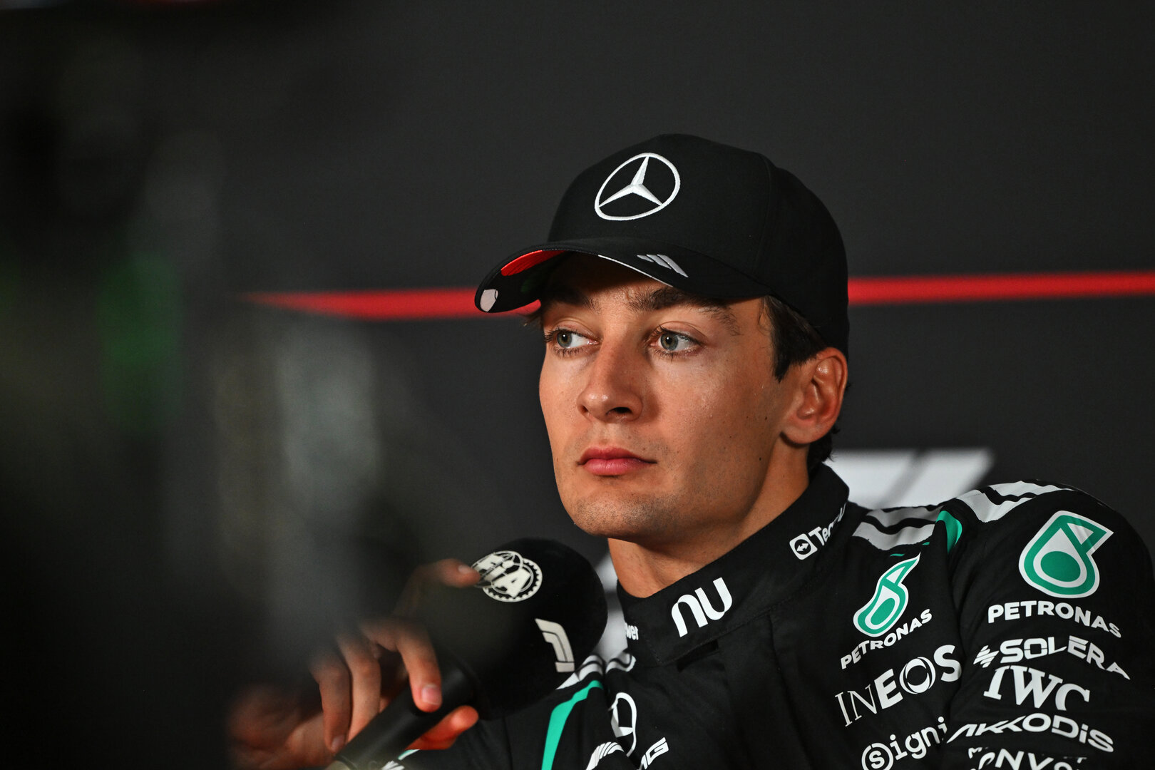 GP ITALIA, George Russell (GBR) Mercedes AMG Formula One Team in the post race FIA Press Conference.
06.09.2026. Formula 1 World Championship, Rd 13, Italian Grand Prix, Monza, Italy, Gara Day.
- www.xpbimages.com, EMail: requests@xpbimages.com © Copyright: Price / XPB Images