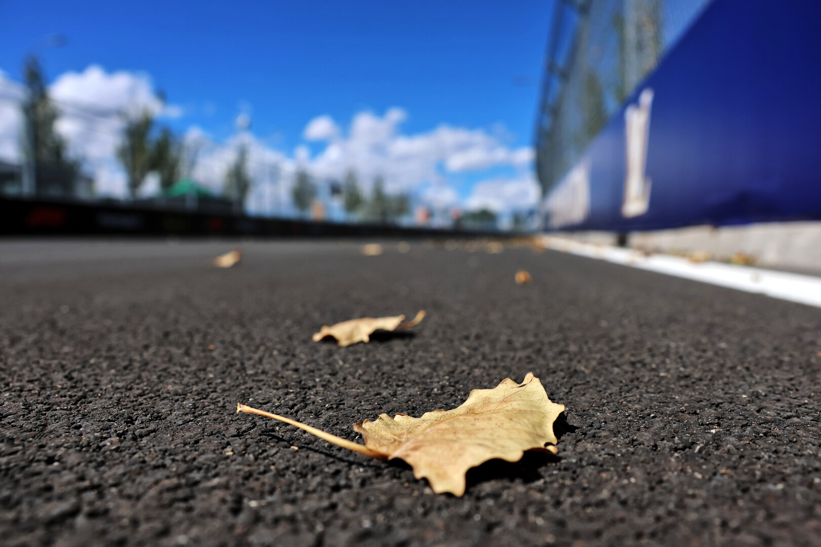 GP ITALIA, Circuit Atmosfera - leaves on the track.
09.09.2026. Formula 1 World Championship, Rd 14, Spanish Grand Prix, Madrid, Spain, Preparation Day.
- www.xpbimages.com, EMail: requests@xpbimages.com © Copyright: Charniaux / XPB Images