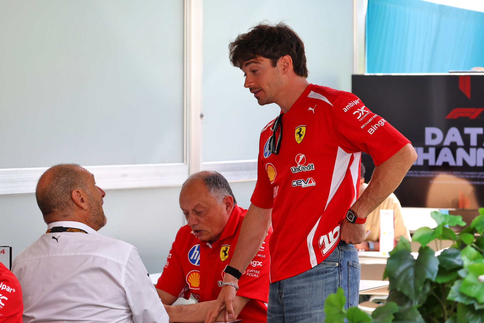 GP MIAMI, (L to R): Bruno Michel (FRA) F2 e F3 Chief Executive Officer with Frederic Vasseur (FRA) Ferrari Team Principal e Charles Leclerc (MON) Ferrari.
30.04.2026. Formula 1 World Championship, Rd 4, Miami Grand Prix, Miami, Florida, USA, Preparation Day.
- www.xpbimages.com, EMail: requests@xpbimages.com © Copyright: Patching / XPB Images