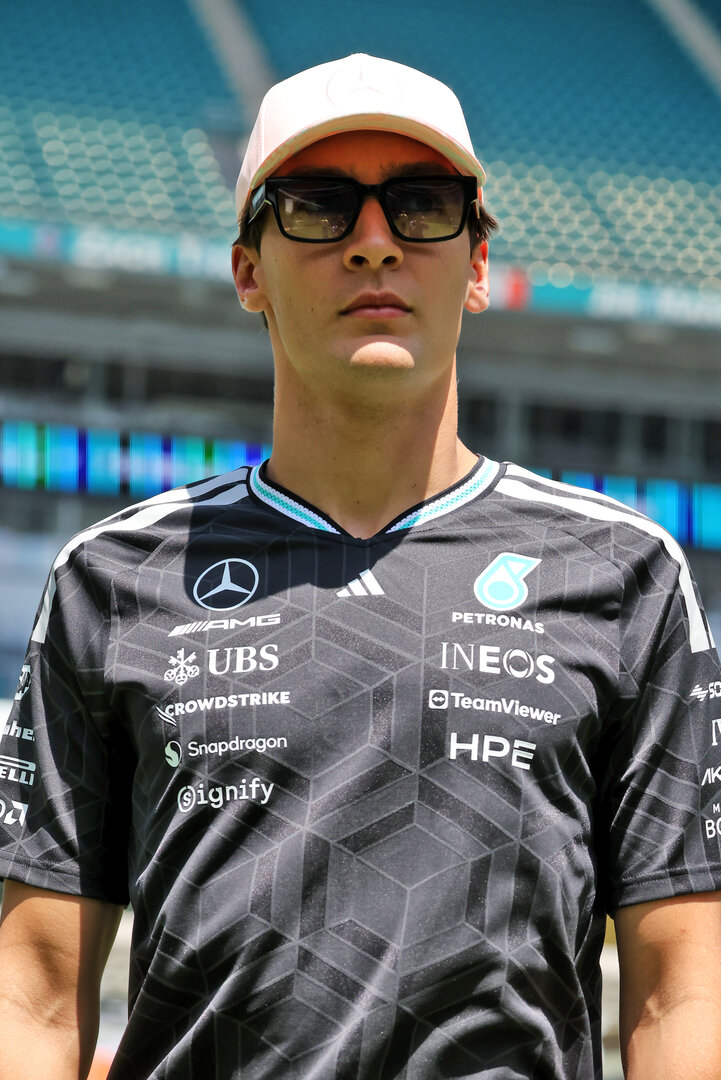 GP MIAMI, George Russell (GBR) Mercedes AMG Formula One Team.
30.04.2026. Formula 1 World Championship, Rd 4, Miami Grand Prix, Miami, Florida, USA, Preparation Day.
- www.xpbimages.com, EMail: requests@xpbimages.com © Copyright: Dunbar / XPB Images