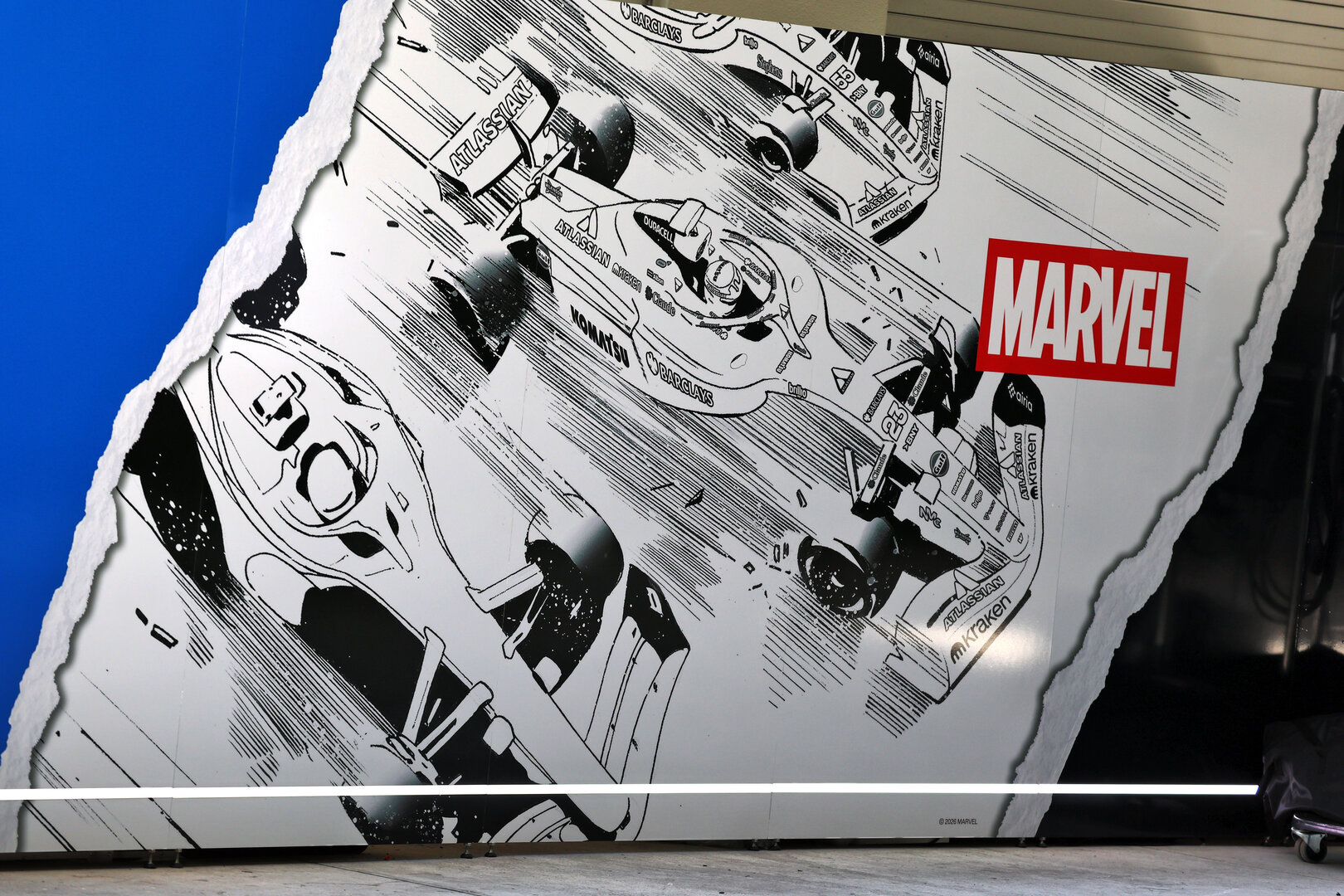 GP MIAMI, Williams F1 Team - Marvel branding.
30.04.2026. Formula 1 World Championship, Rd 4, Miami Grand Prix, Miami, Florida, USA, Preparation Day.
- www.xpbimages.com, EMail: requests@xpbimages.com © Copyright: Batchelor / XPB Images