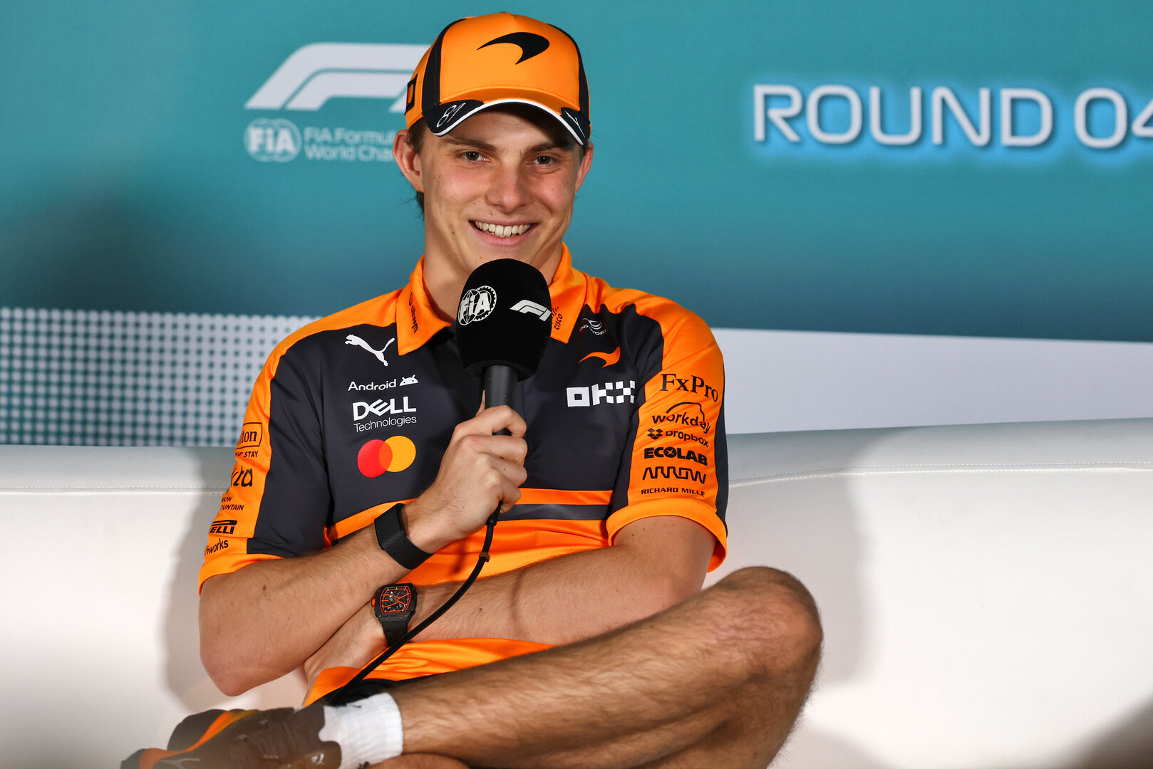 GP MIAMI, Oscar Piastri (AUS) McLaren F1 Team in the FIA Press Conference.
30.04.2026. Formula 1 World Championship, Rd 4, Miami Grand Prix, Miami, Florida, USA, Preparation Day.
- www.xpbimages.com, EMail: requests@xpbimages.com © Copyright: Patching / XPB Images