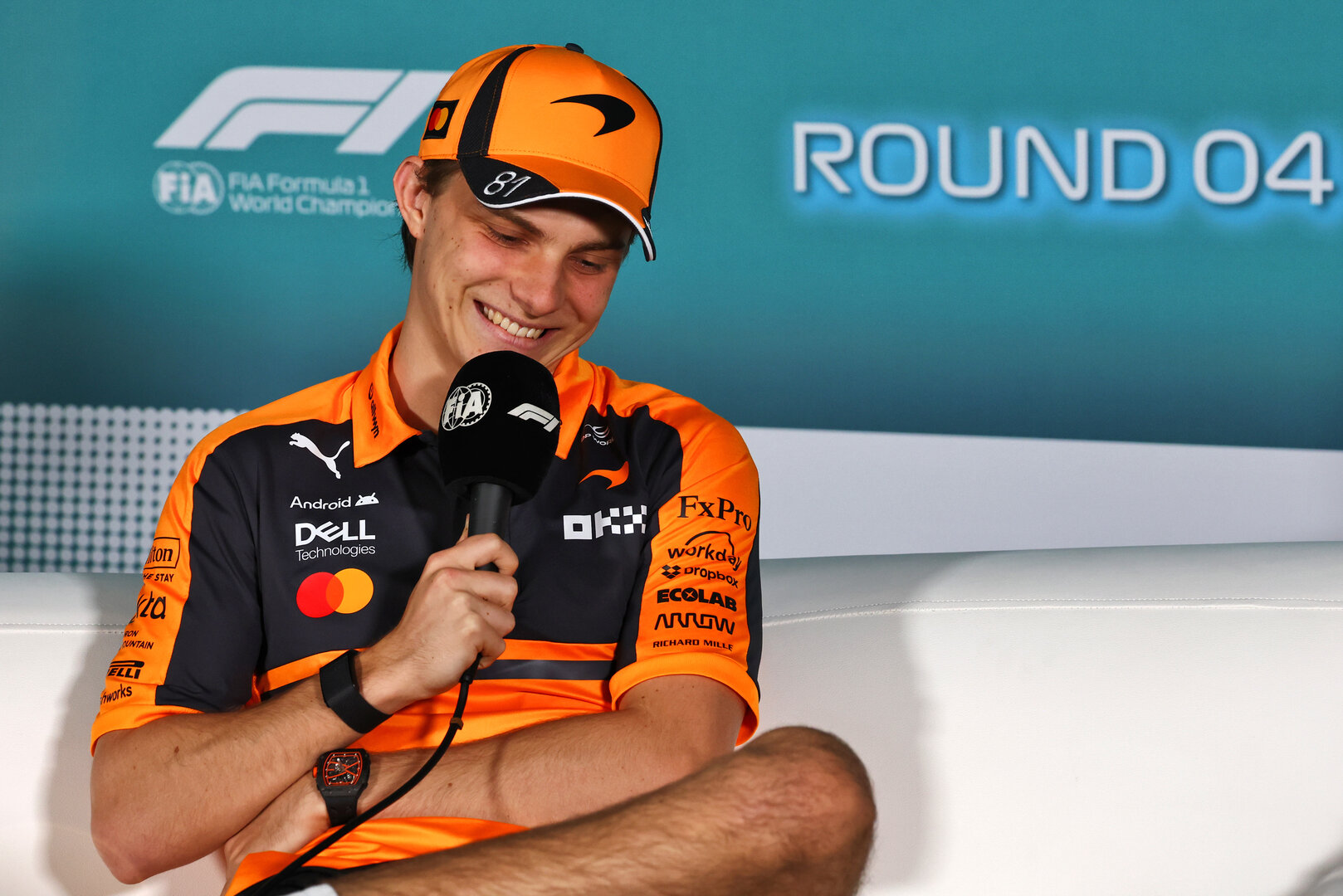 GP MIAMI, Oscar Piastri (AUS) McLaren F1 Team in the FIA Press Conference.
30.04.2026. Formula 1 World Championship, Rd 4, Miami Grand Prix, Miami, Florida, USA, Preparation Day.
- www.xpbimages.com, EMail: requests@xpbimages.com © Copyright: Patching / XPB Images