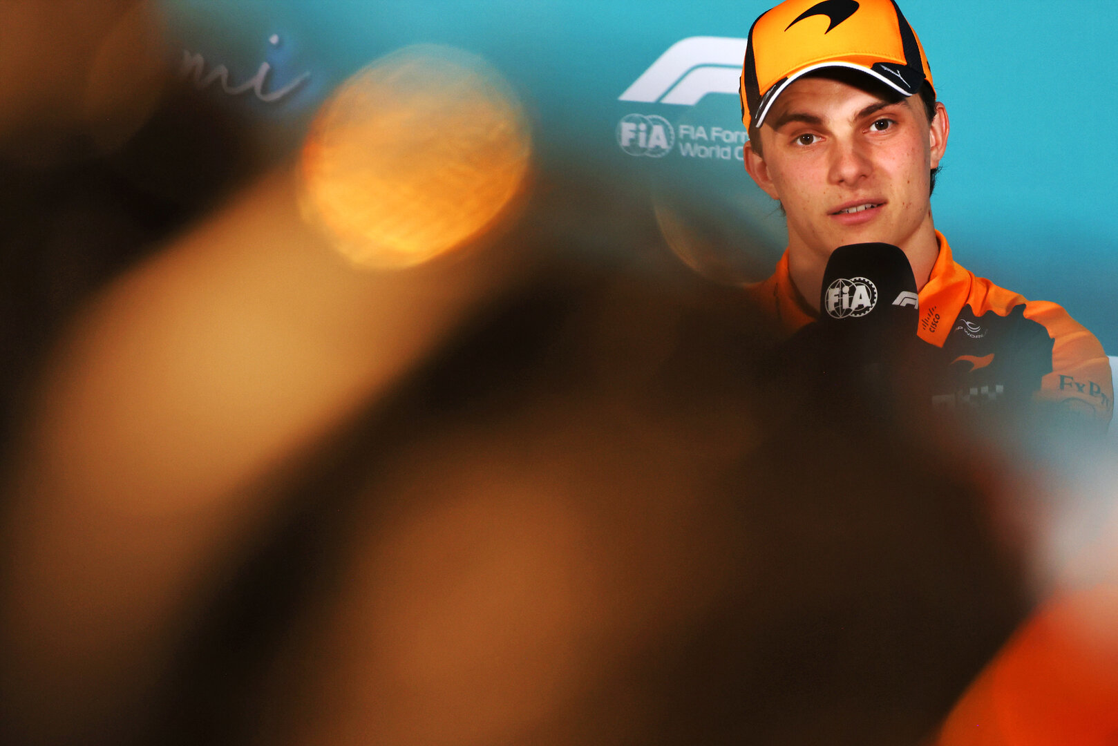 GP MIAMI, Oscar Piastri (AUS) McLaren F1 Team in the FIA Press Conference.
30.04.2026. Formula 1 World Championship, Rd 4, Miami Grand Prix, Miami, Florida, USA, Preparation Day.
- www.xpbimages.com, EMail: requests@xpbimages.com © Copyright: Patching / XPB Images