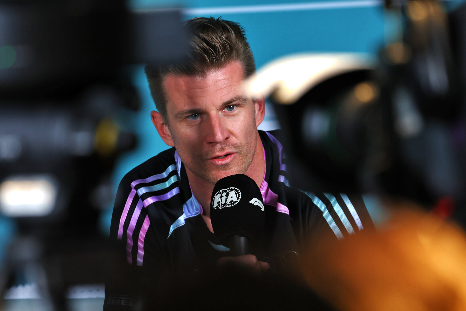 GP MIAMI, Nico Hulkenberg (GER) Audi F1 Team in the FIA Press Conference.
30.04.2026. Formula 1 World Championship, Rd 4, Miami Grand Prix, Miami, Florida, USA, Preparation Day.
- www.xpbimages.com, EMail: requests@xpbimages.com © Copyright: Patching / XPB Images