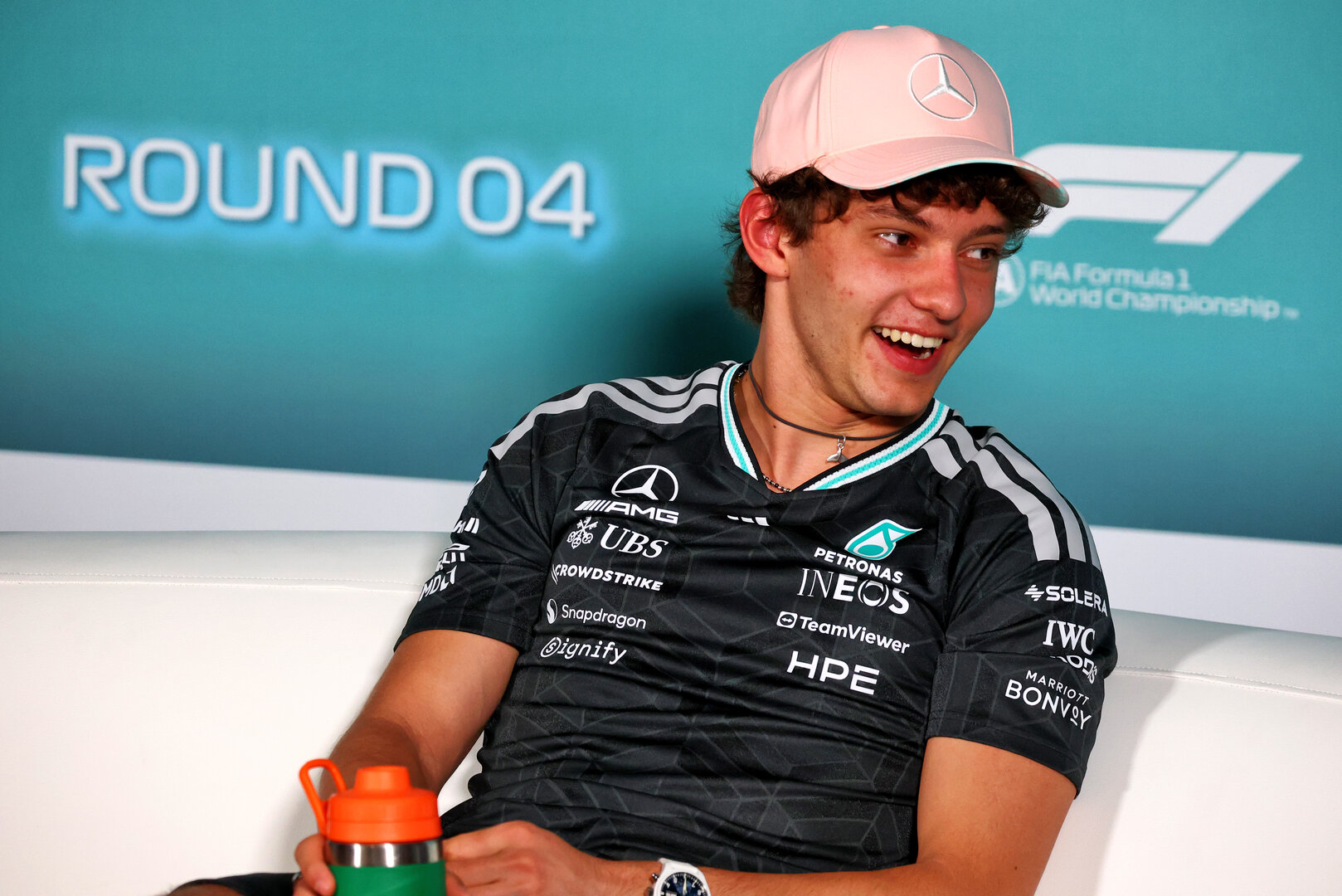 GP MIAMI, Andrea Kimi Antonelli (ITA) Mercedes AMG Formula One Team in the FIA Press Conference.
30.04.2026. Formula 1 World Championship, Rd 4, Miami Grand Prix, Miami, Florida, USA, Preparation Day.
- www.xpbimages.com, EMail: requests@xpbimages.com © Copyright: Bearne / XPB Images