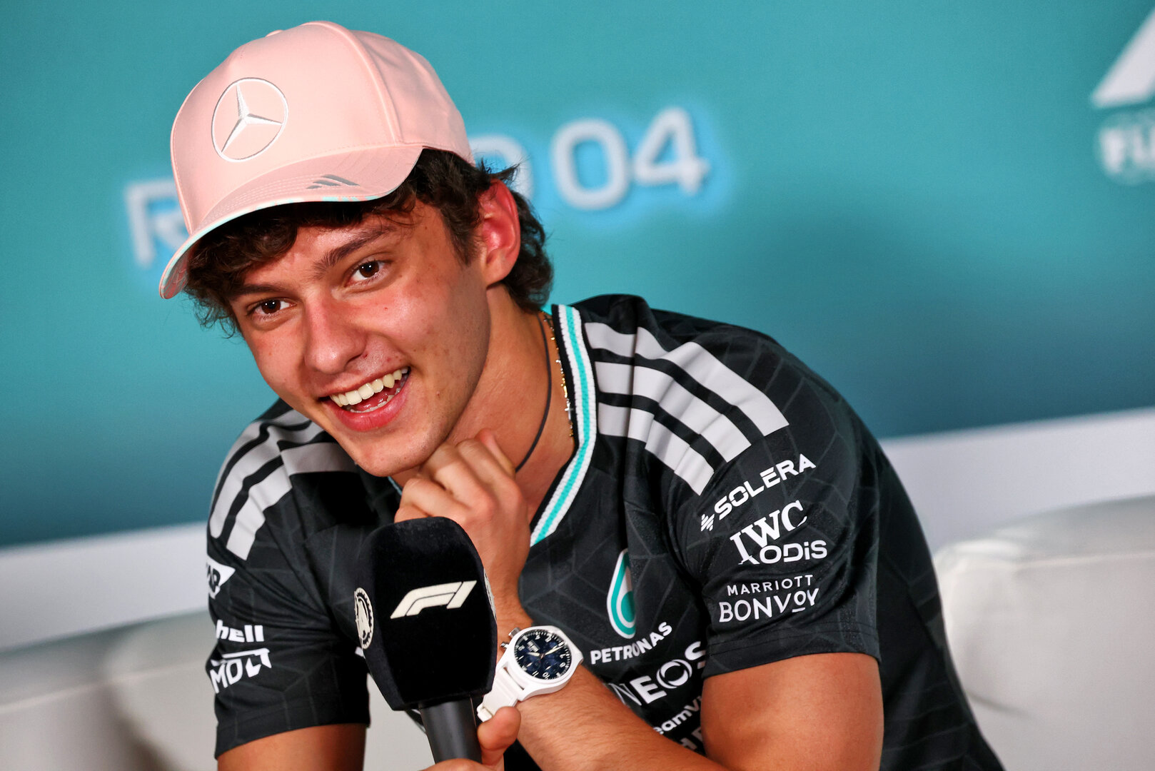 GP MIAMI, Andrea Kimi Antonelli (ITA) Mercedes AMG Formula One Team in the FIA Press Conference.
30.04.2026. Formula 1 World Championship, Rd 4, Miami Grand Prix, Miami, Florida, USA, Preparation Day.
- www.xpbimages.com, EMail: requests@xpbimages.com © Copyright: Bearne / XPB Images