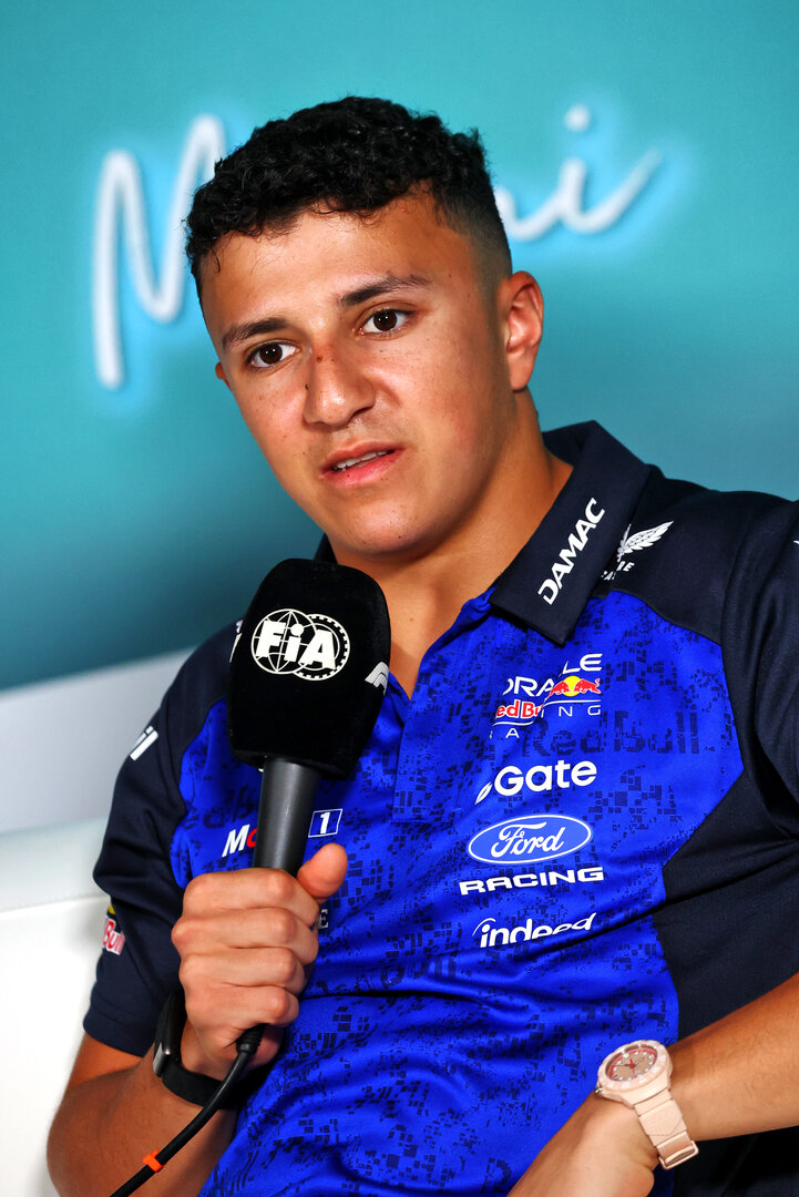 GP MIAMI, Isack Hadjar (FRA) Red Bull Racing in the FIA Press Conference.
30.04.2026. Formula 1 World Championship, Rd 4, Miami Grand Prix, Miami, Florida, USA, Preparation Day.
- www.xpbimages.com, EMail: requests@xpbimages.com © Copyright: Bearne / XPB Images