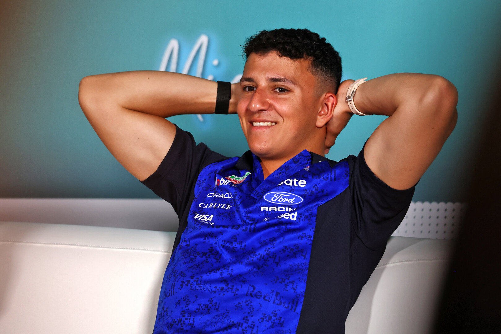 GP MIAMI, Isack Hadjar (FRA) Red Bull Racing in the FIA Press Conference.
30.04.2026. Formula 1 World Championship, Rd 4, Miami Grand Prix, Miami, Florida, USA, Preparation Day.
- www.xpbimages.com, EMail: requests@xpbimages.com © Copyright: Patching / XPB Images