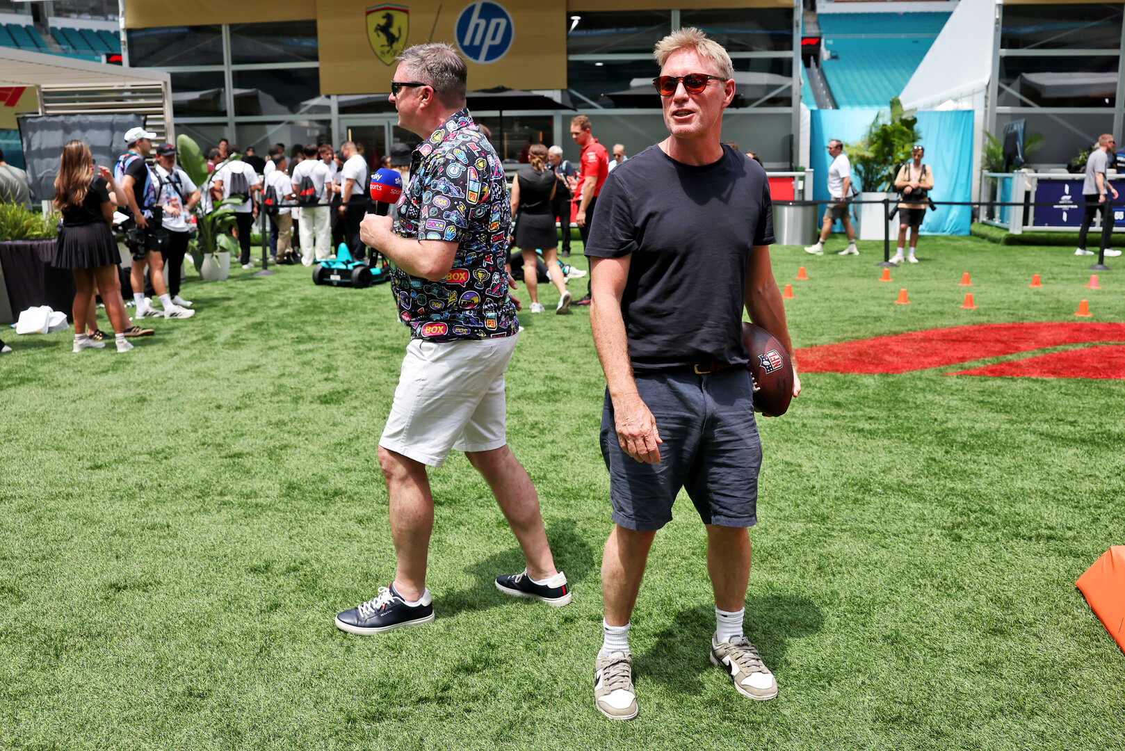 GP MIAMI, (L to R): David Croft (GBR) Sky Sports F1 Commentator with Simon Lazenby (GBR) Sky Sports F1 TV Presenter.
30.04.2026. Formula 1 World Championship, Rd 4, Miami Grand Prix, Miami, Florida, USA, Preparation Day.
 - www.xpbimages.com, EMail: requests@xpbimages.com © Copyright: Rew / XPB Images