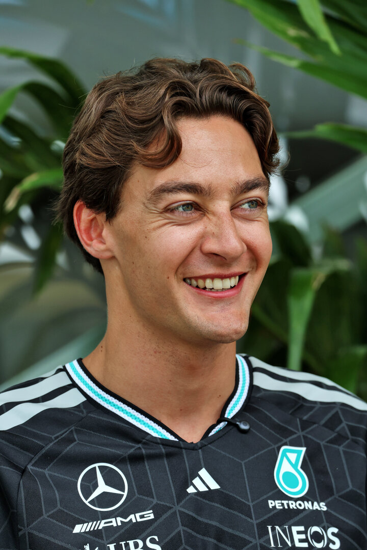 GP MIAMI, George Russell (GBR) Mercedes AMG Formula One Team.
30.04.2026. Formula 1 World Championship, Rd 4, Miami Grand Prix, Miami, Florida, USA, Preparation Day.
 - www.xpbimages.com, EMail: requests@xpbimages.com © Copyright: Rew / XPB Images