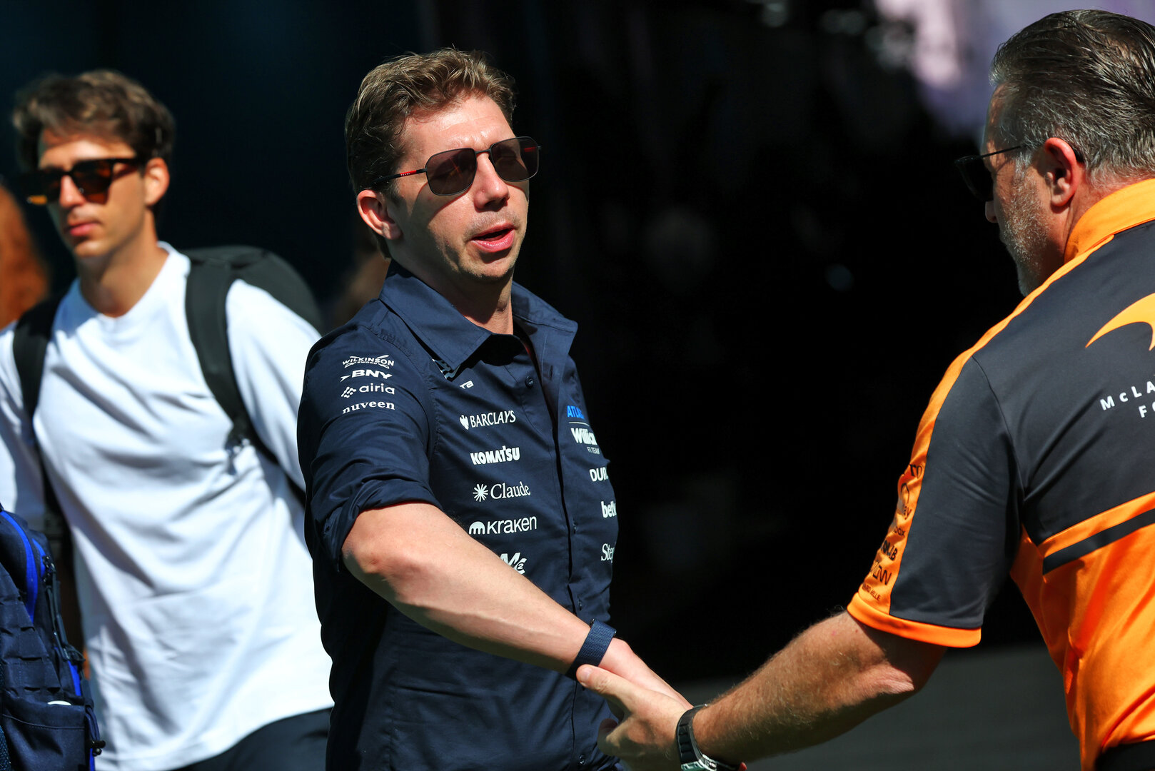 GP MIAMI, (L to R): James Vowles (GBR) Williams F1 Team, Team Principal e Zak Brown (USA) McLaren F1 Team Executive Director.
01.05.2026. Formula 1 World Championship, Rd 4, Miami Grand Prix, Miami, Florida, USA, Sprint Qualifiche Day.
- www.xpbimages.com, EMail: requests@xpbimages.com © Copyright: Bearne / XPB Images