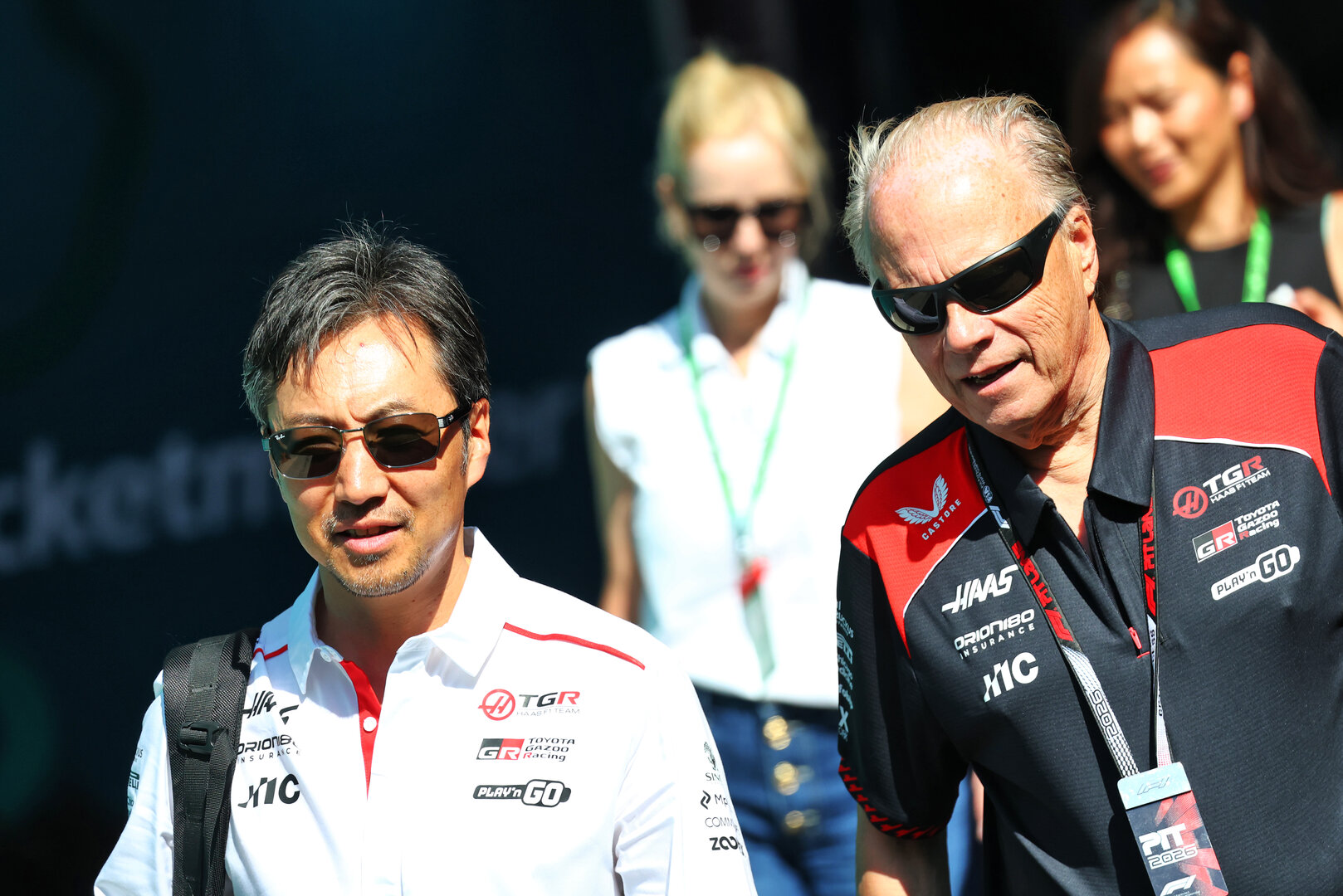 GP MIAMI, (L to R): Ayao Komatsu (JPN) Haas F1 Team Principal with Gene Haas (USA) Haas Automotion President.
01.05.2026. Formula 1 World Championship, Rd 4, Miami Grand Prix, Miami, Florida, USA, Sprint Qualifiche Day.
- www.xpbimages.com, EMail: requests@xpbimages.com © Copyright: Bearne / XPB Images